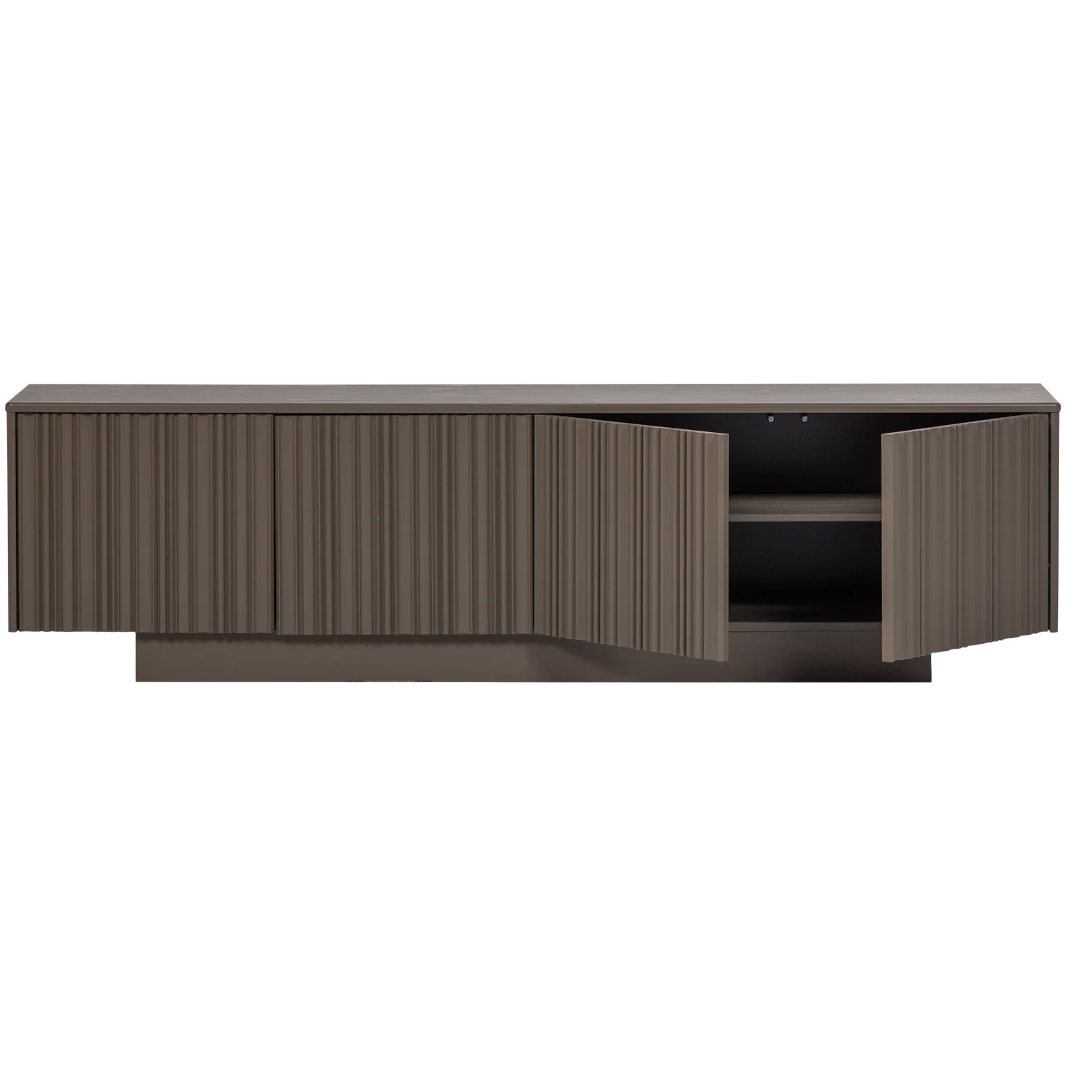 TV Möbel Lowboard NOVA 200 cm Kiefer Massivholz trüffelbraun