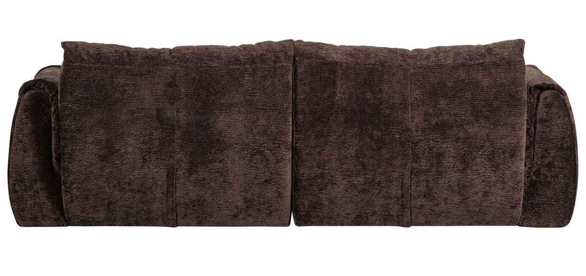 woood 2 Sitzer Sofa BAGGY 3D Chenille dunkelbraun Couch