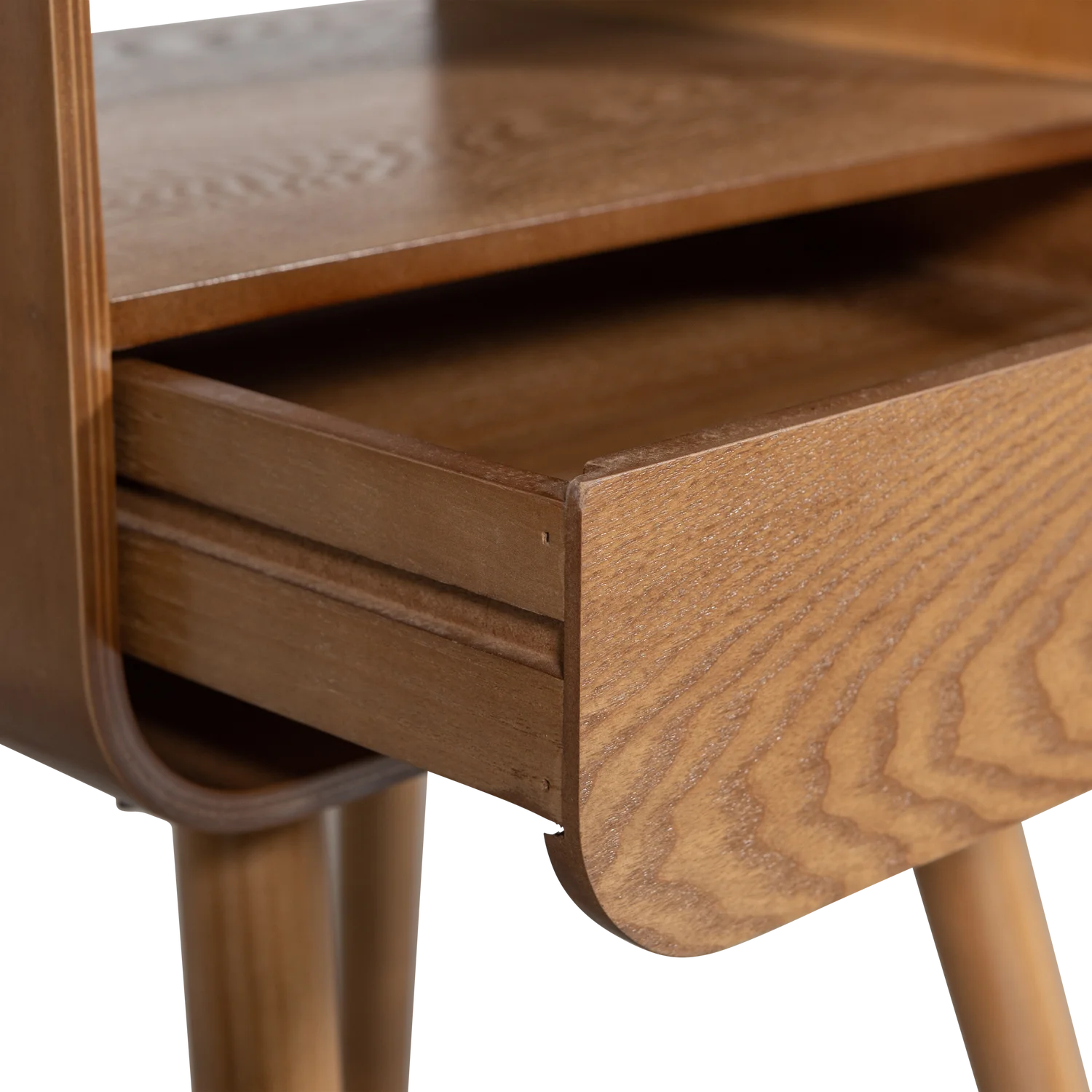 Nachtschränkchen NILS H 54 cm mit 1 Schublade MDF Holzdekor braun