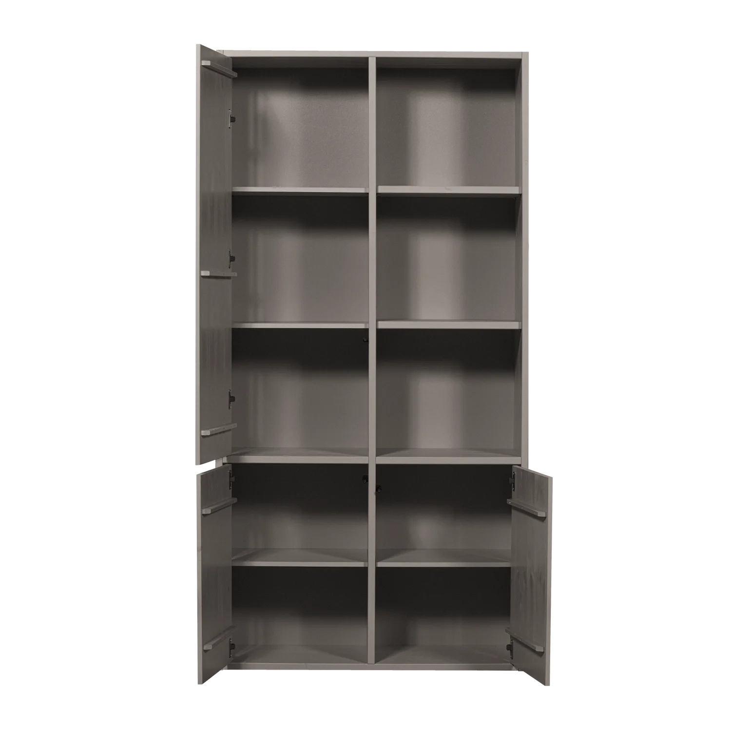 Kleiderschrank MEREL B 100 cm 3-türig Kiefernholz warmgrau  