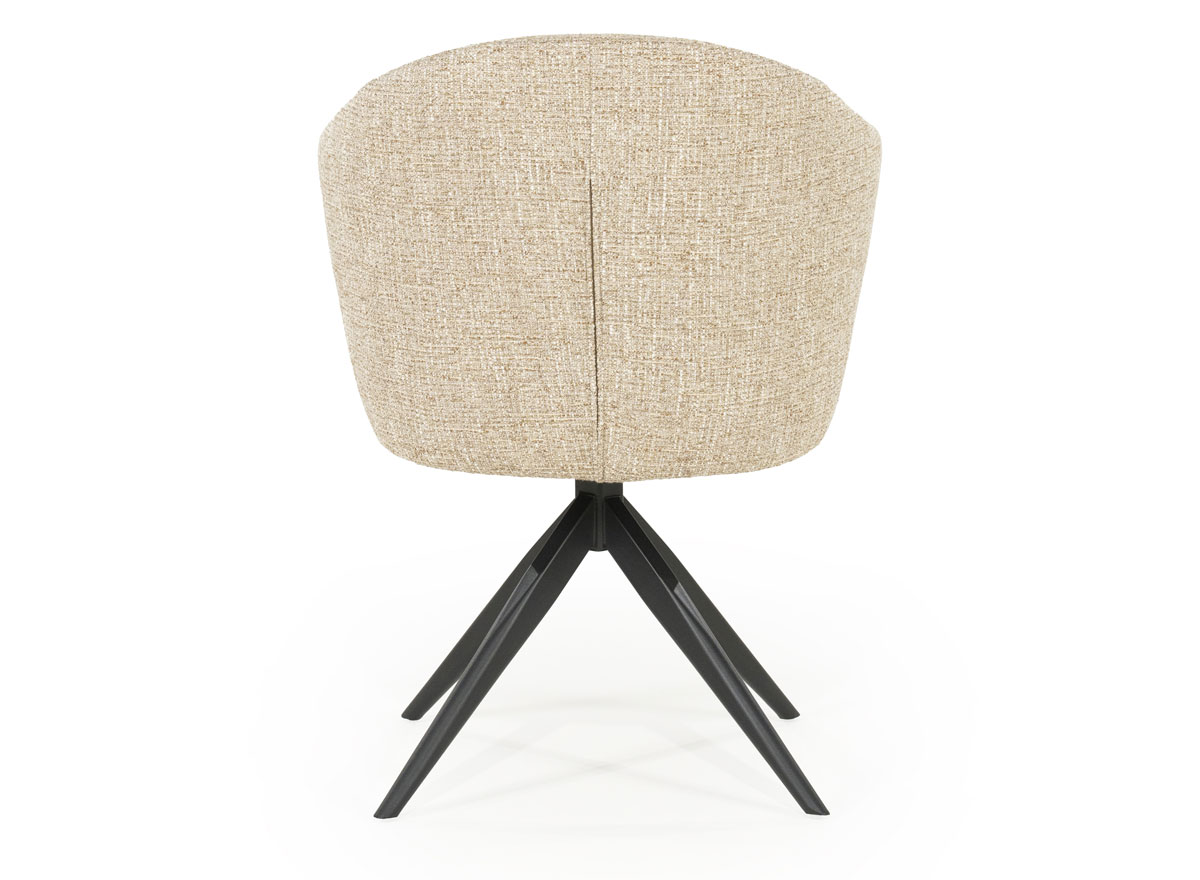 Esszimmer Stuhl Connor drehbar Metall Stoff taupe