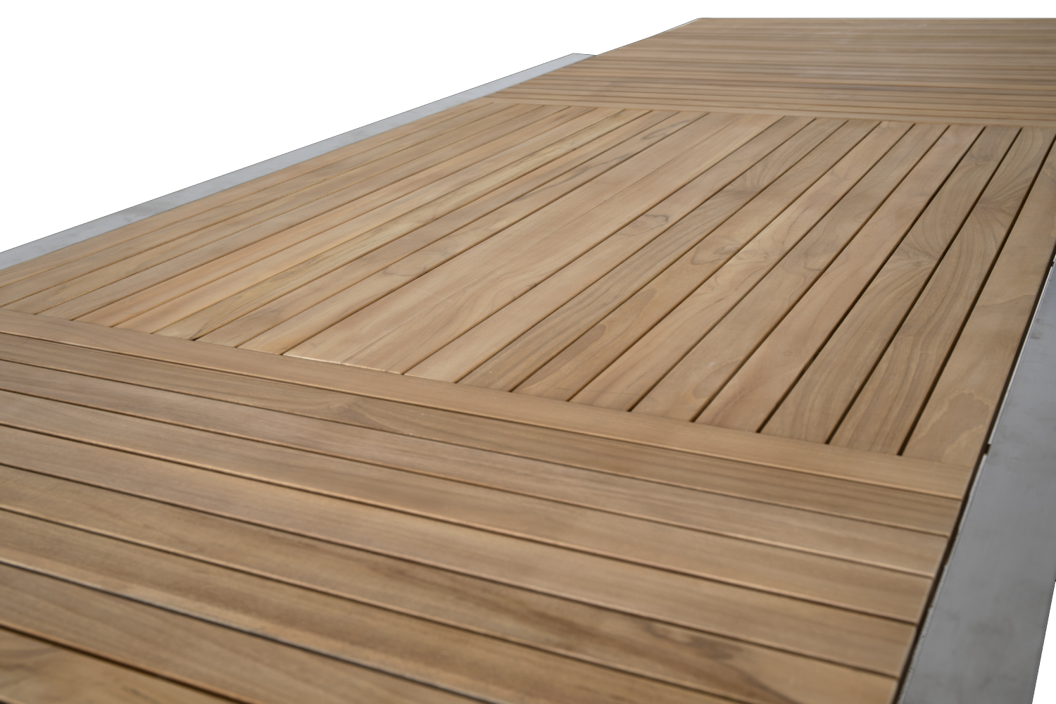 Gartentisch Naos ausziehbar 220 / 320 cm Edelstahl Teakholz