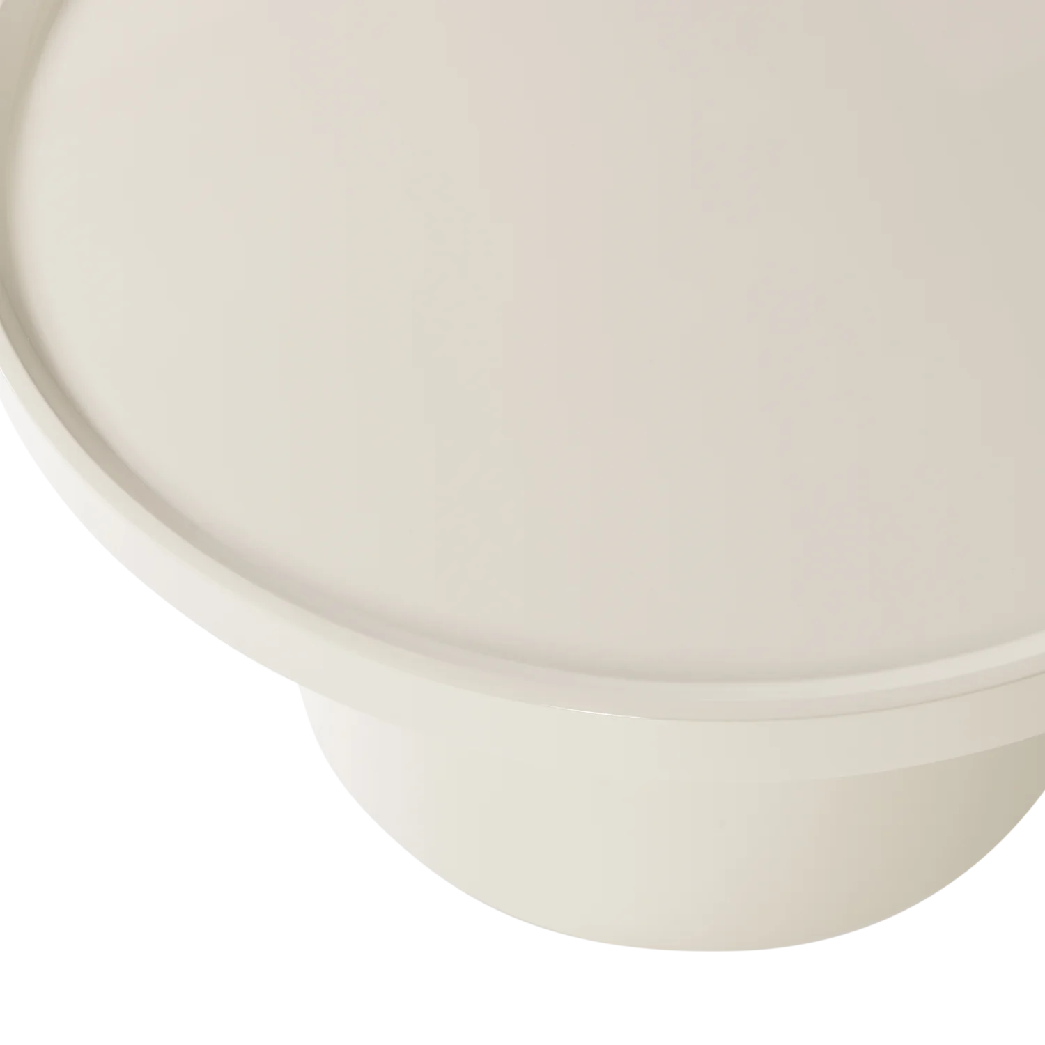 Beistelltisch VELUNA Ø 70 cm MDF hochglanz sandfarben