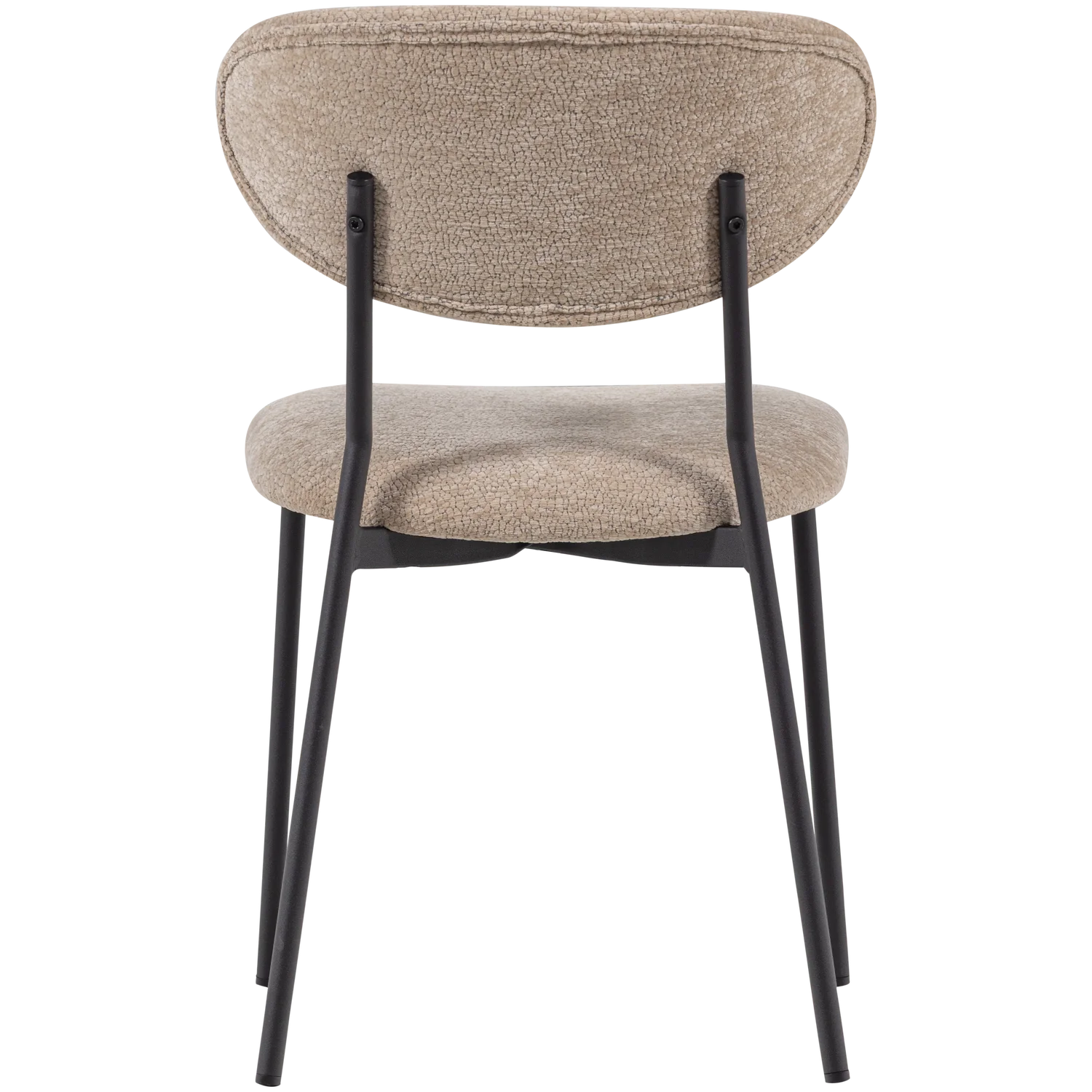 2er Set Esszimmerstuhl KJELD Struktur Chenille natur