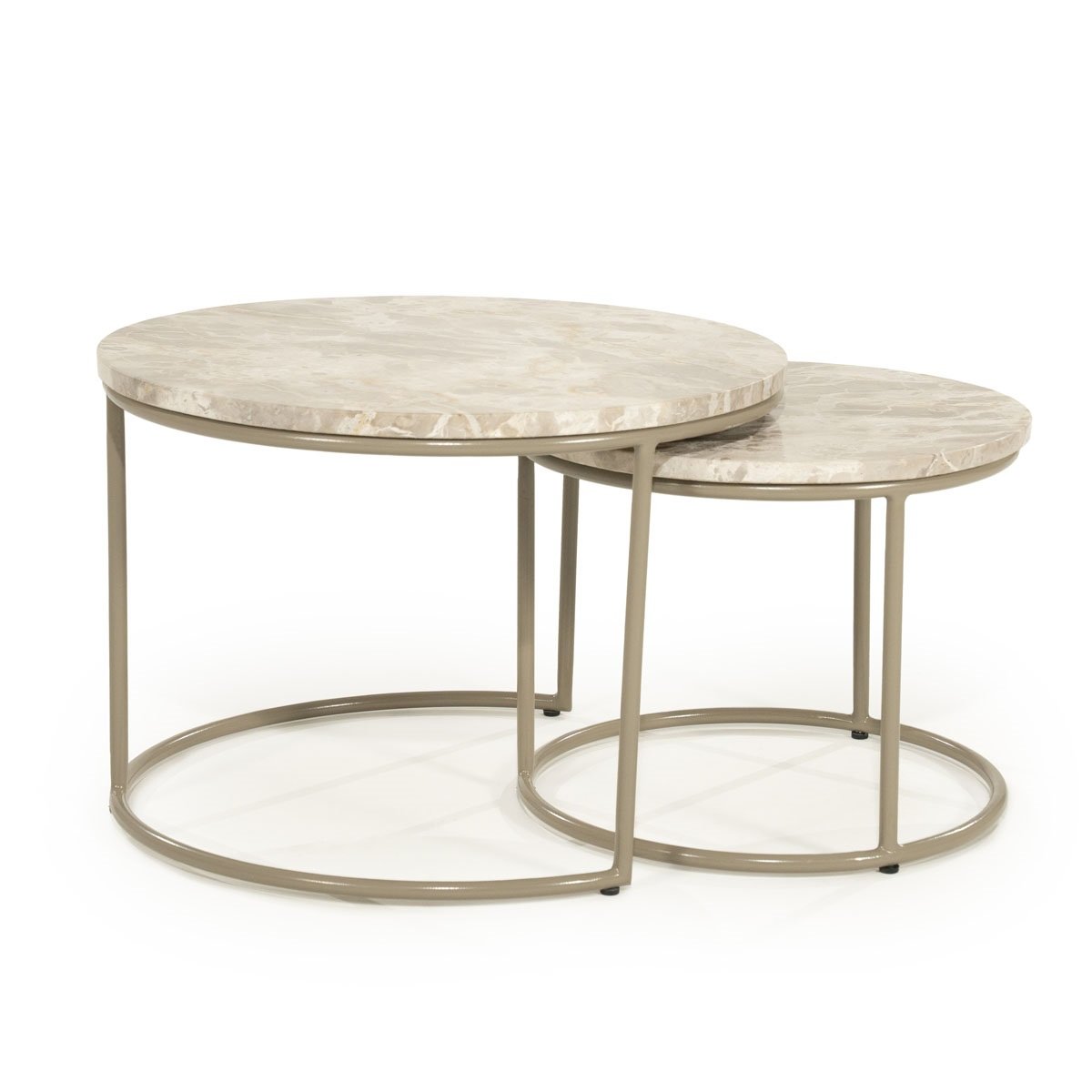 2er Set Couchtisch Alvar Marmorplatte Tischset