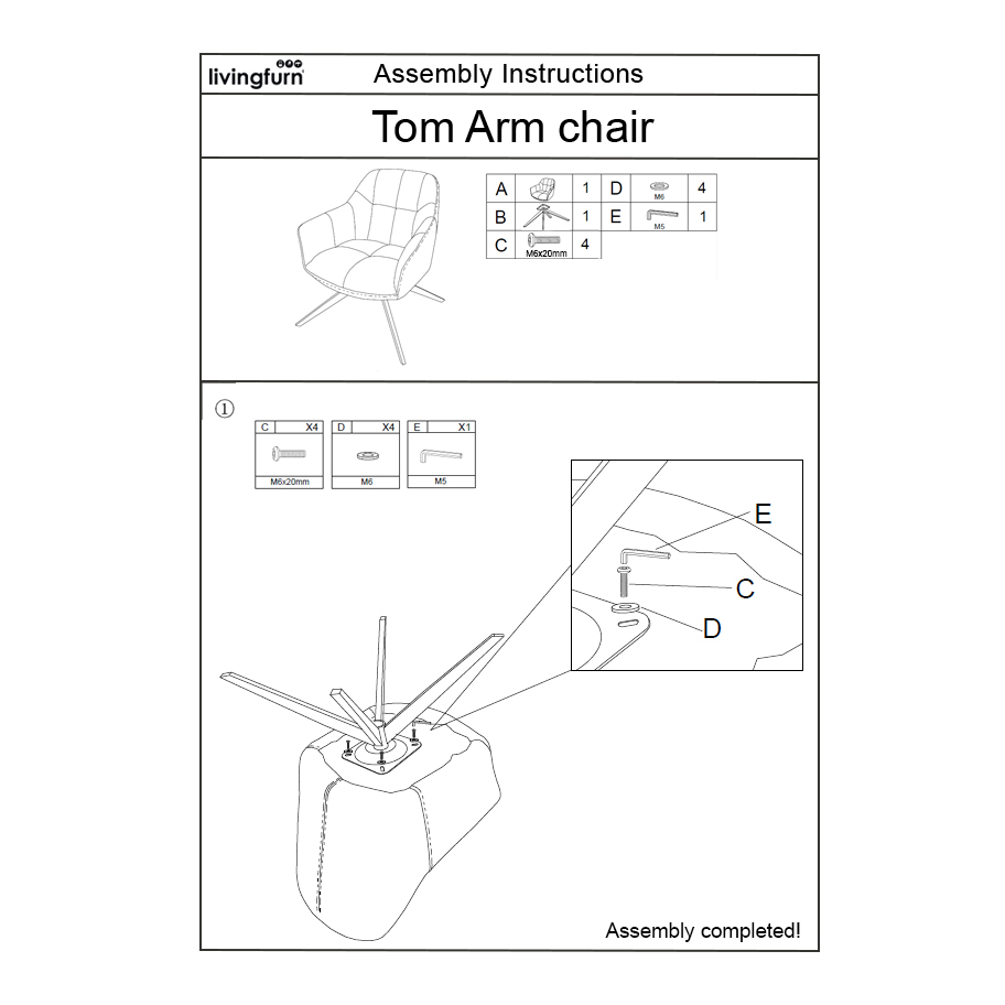 Sessel Tom Stoff sandfarben Drehsessel Relaxsessel Fernsehsessel