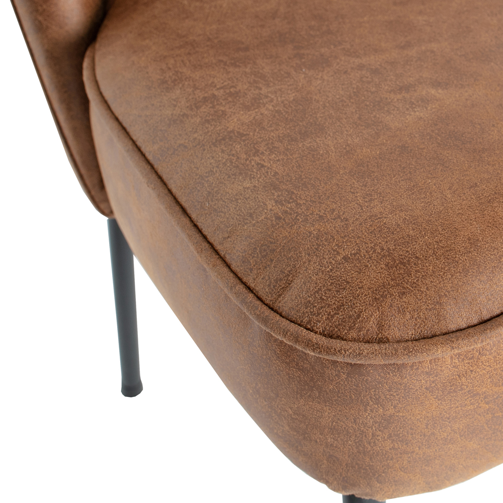 2er Set Esszimmerstuhl Vogue Leder cognac