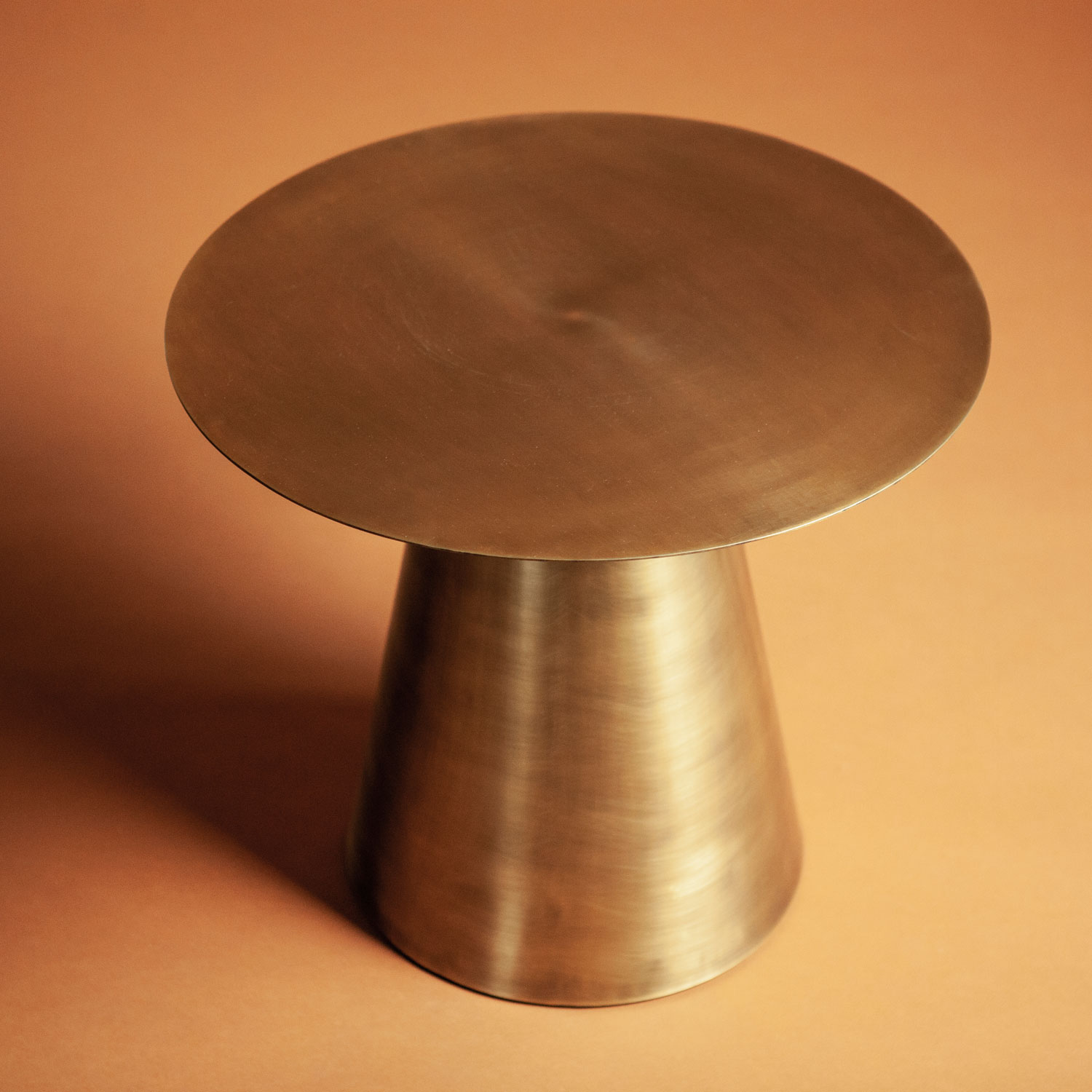 Couchtisch Major Ø 45 cm rund Beistelltisch bronze