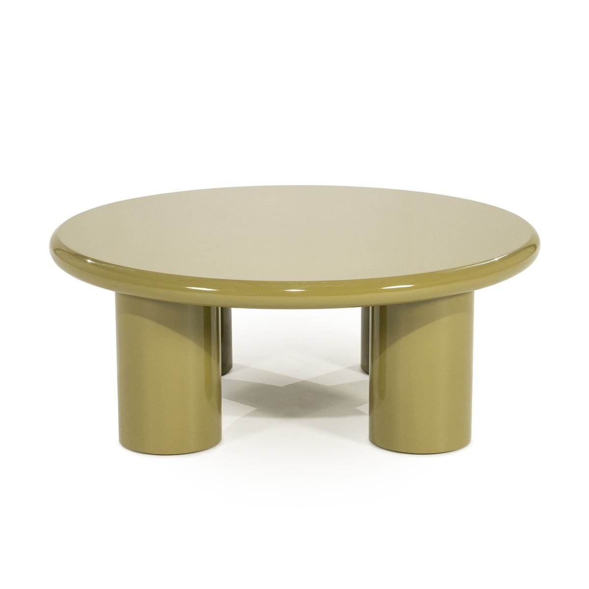 Beistelltisch Bloop Ø 80 cm MDF High Gloss grün Couchtisch