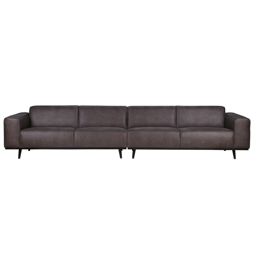 4 Sitzer Sofa STATEMENT XL ECO Leder grau 372 cm