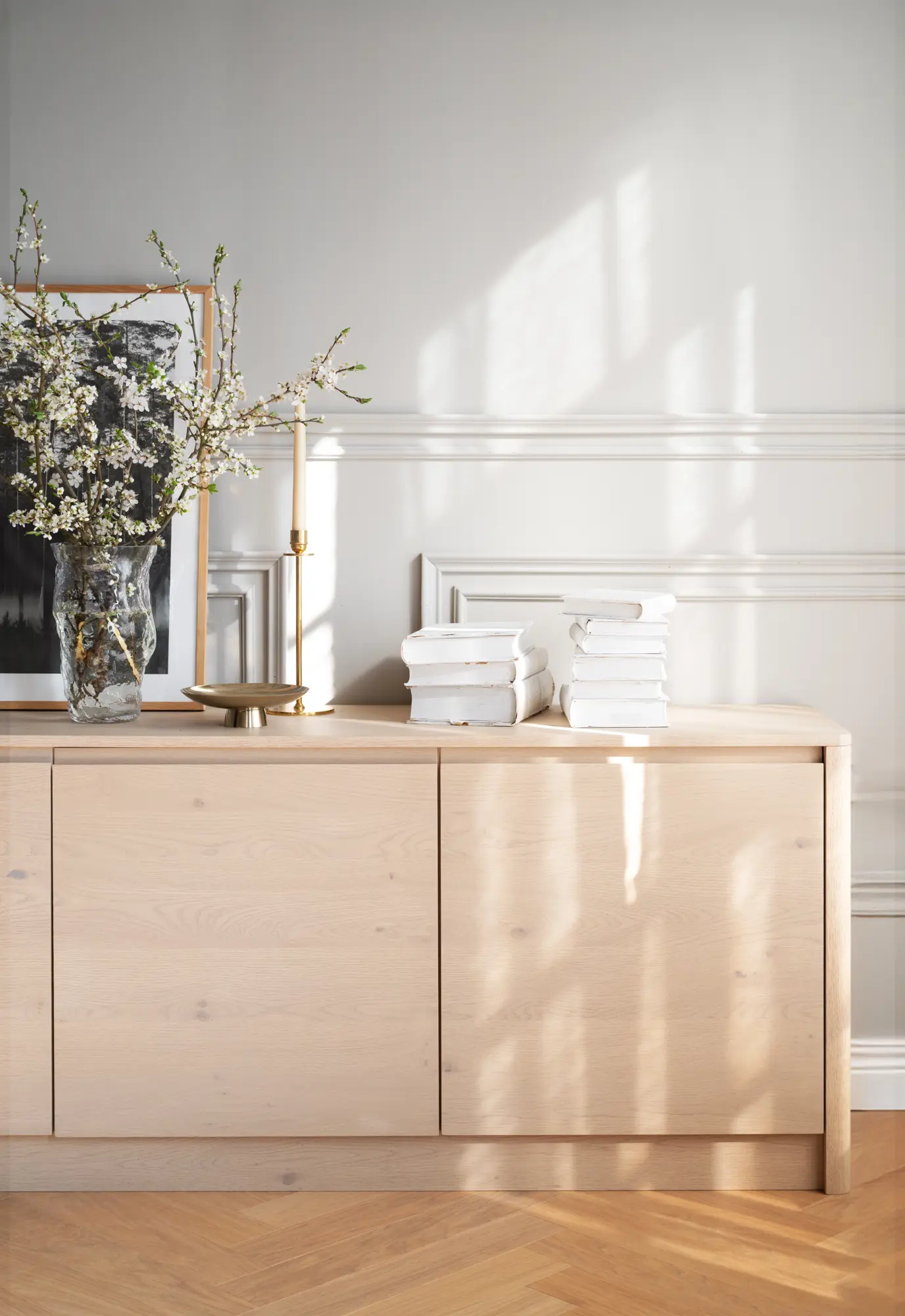 Sideboard Wilstone 180 cm mit 3 Türen Eiche hell Kommode