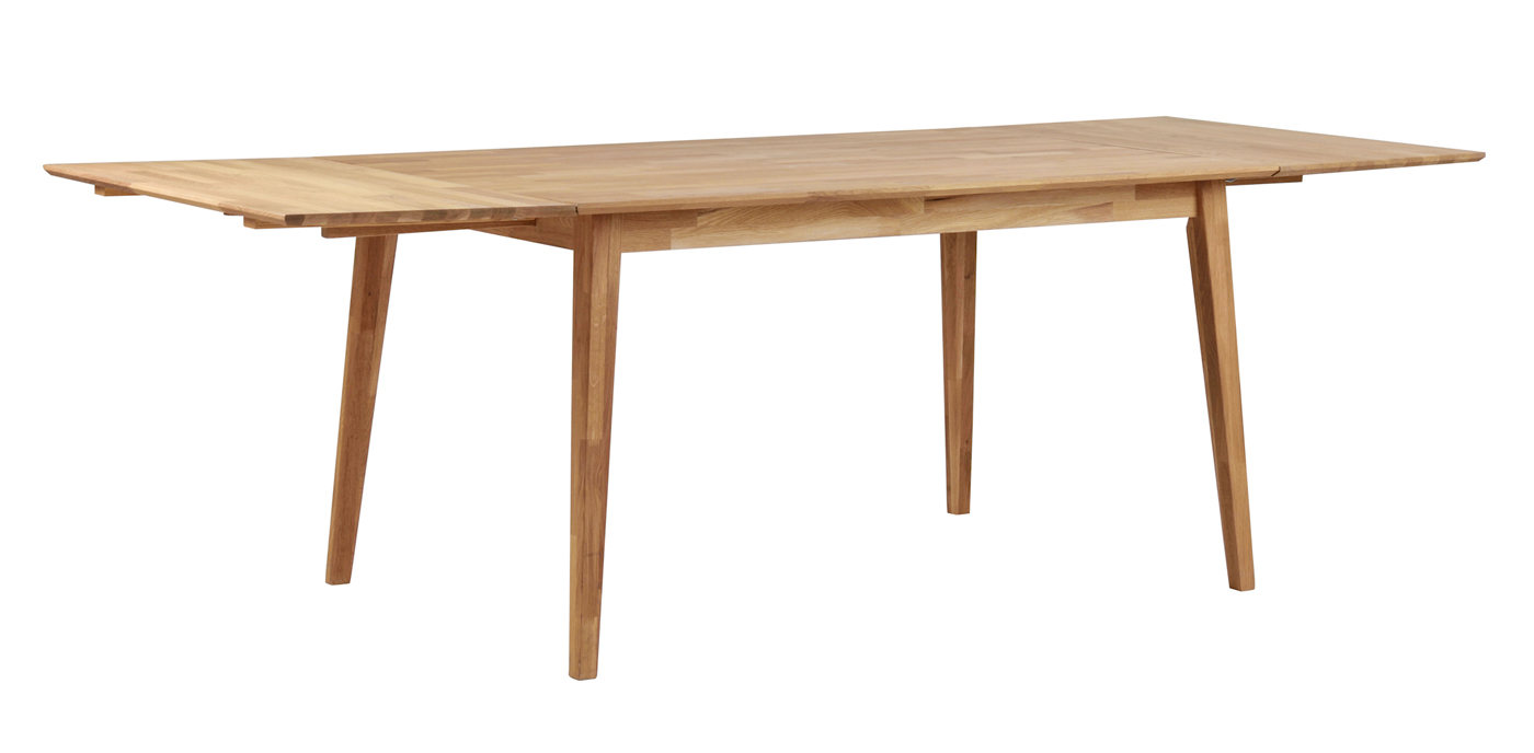 2´er Set Ansteckplatten für Esstisch TILITTIA 180 x 90 cm Eiche natur