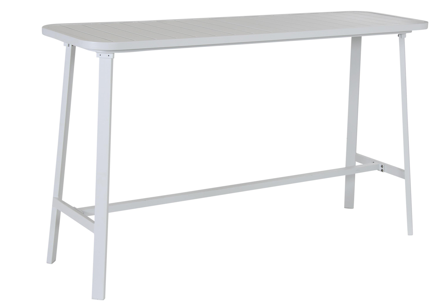 Garten Bartisch Stehtisch Aluminium weiss 176 x 57