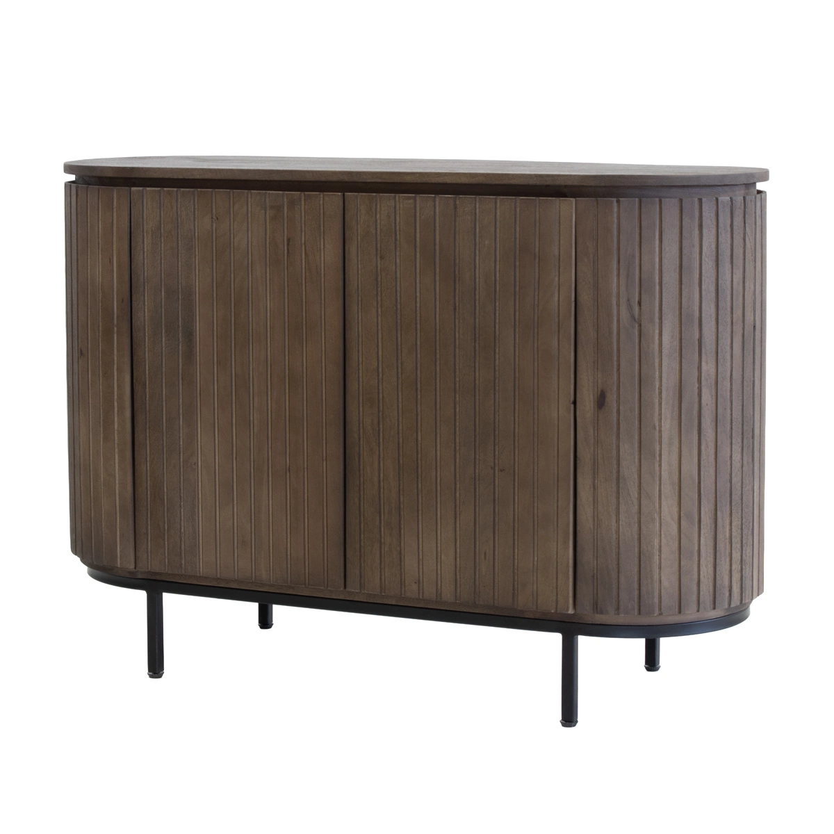 Sideboard LORA 115 cm mit 2 Türen Kommode Mango Massivholz dunkelbraun