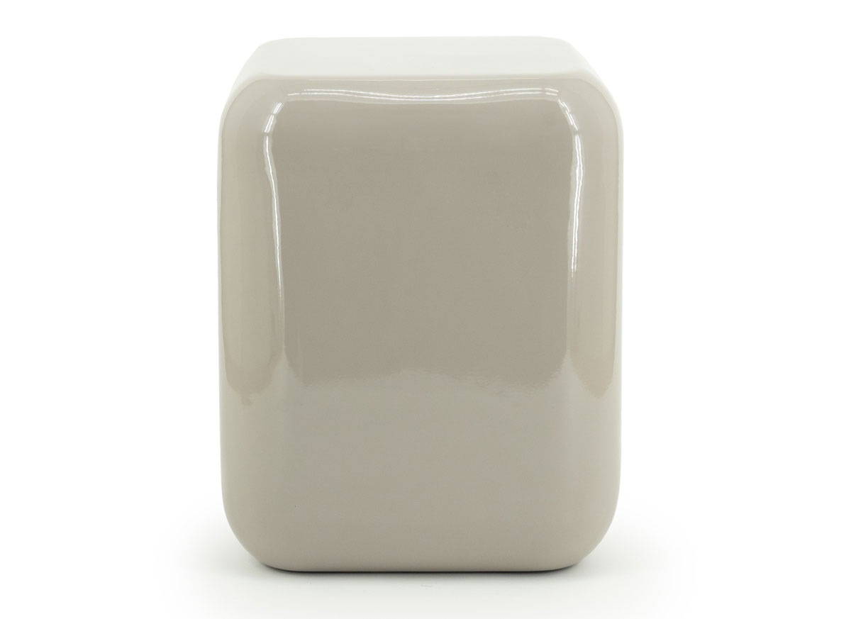 Pouf Sitzhocker Dixon H 42 cm Metall taupe