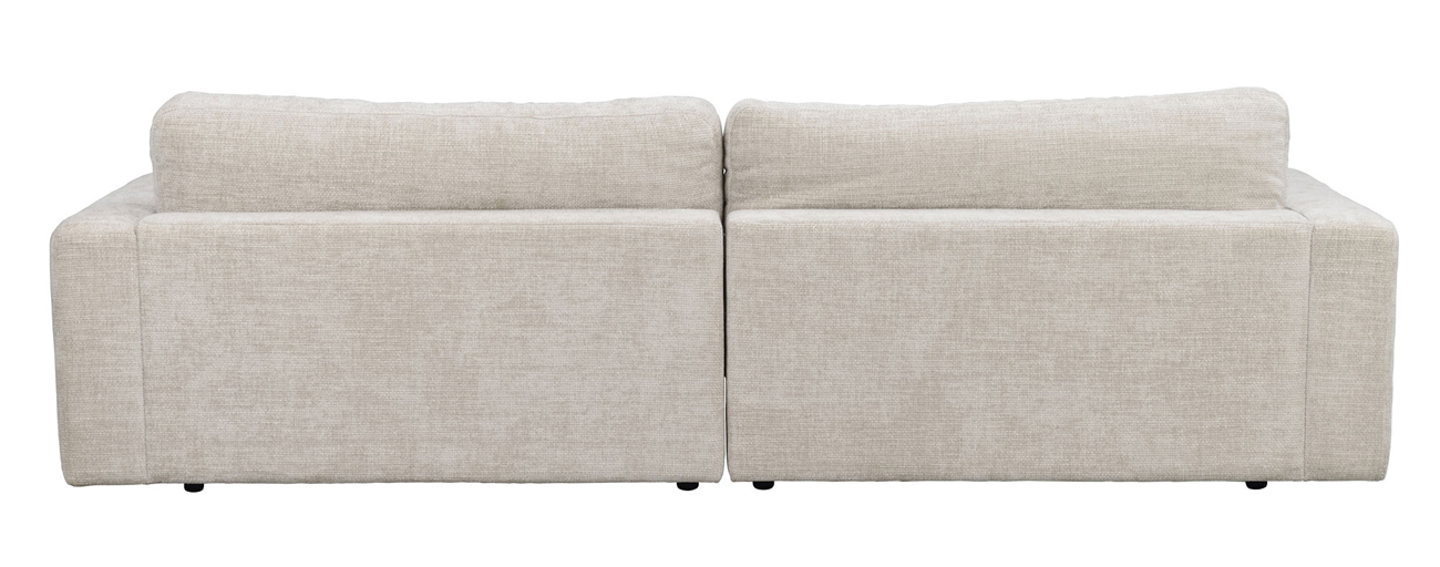 3-Sitzer-Sofa ALMA hellgrau Longchair links