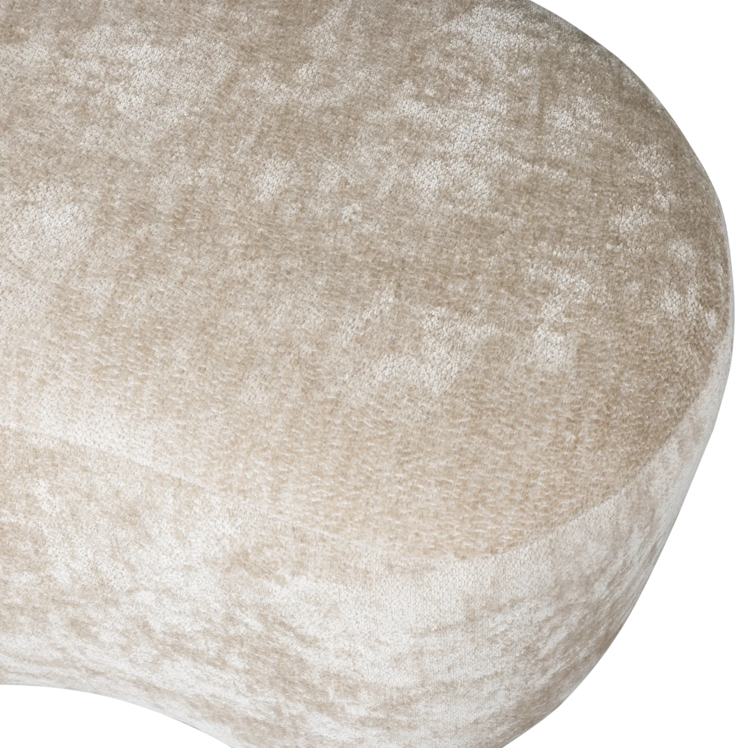 Pouf POPULAR organisch 73 x 51 cm Hocker Sitzhocker Chenillegewebe natur