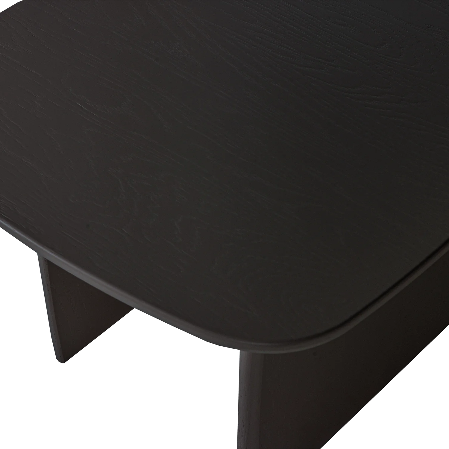 Couchtisch TABLO organisch 60 x 60 cm Eiche Massivholz blacknight