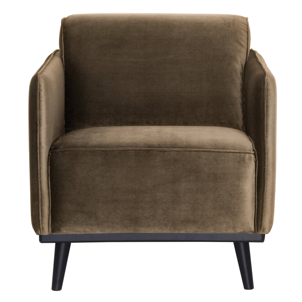Armlehnsessel Statement Samt taupe Sessel Lounge Fernsehsessel
