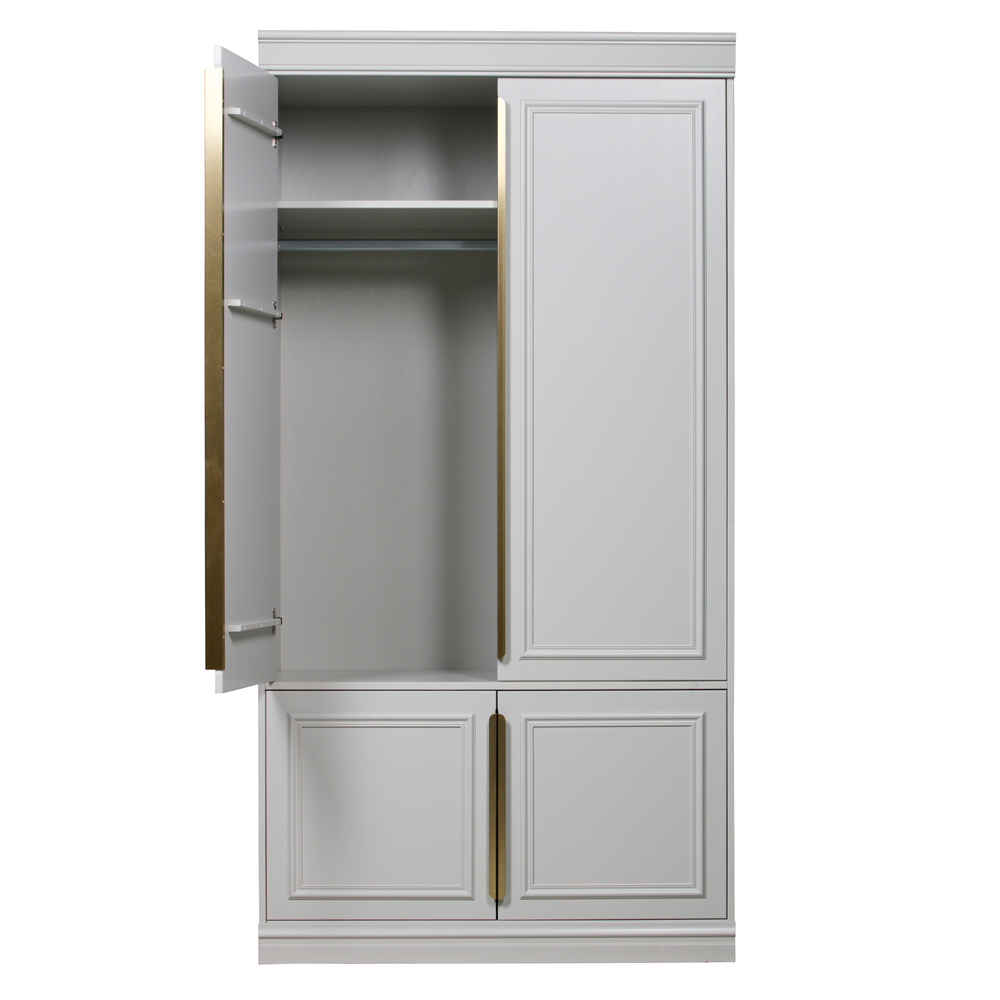 Kleiderschrank Organize Kiefer hellgrau