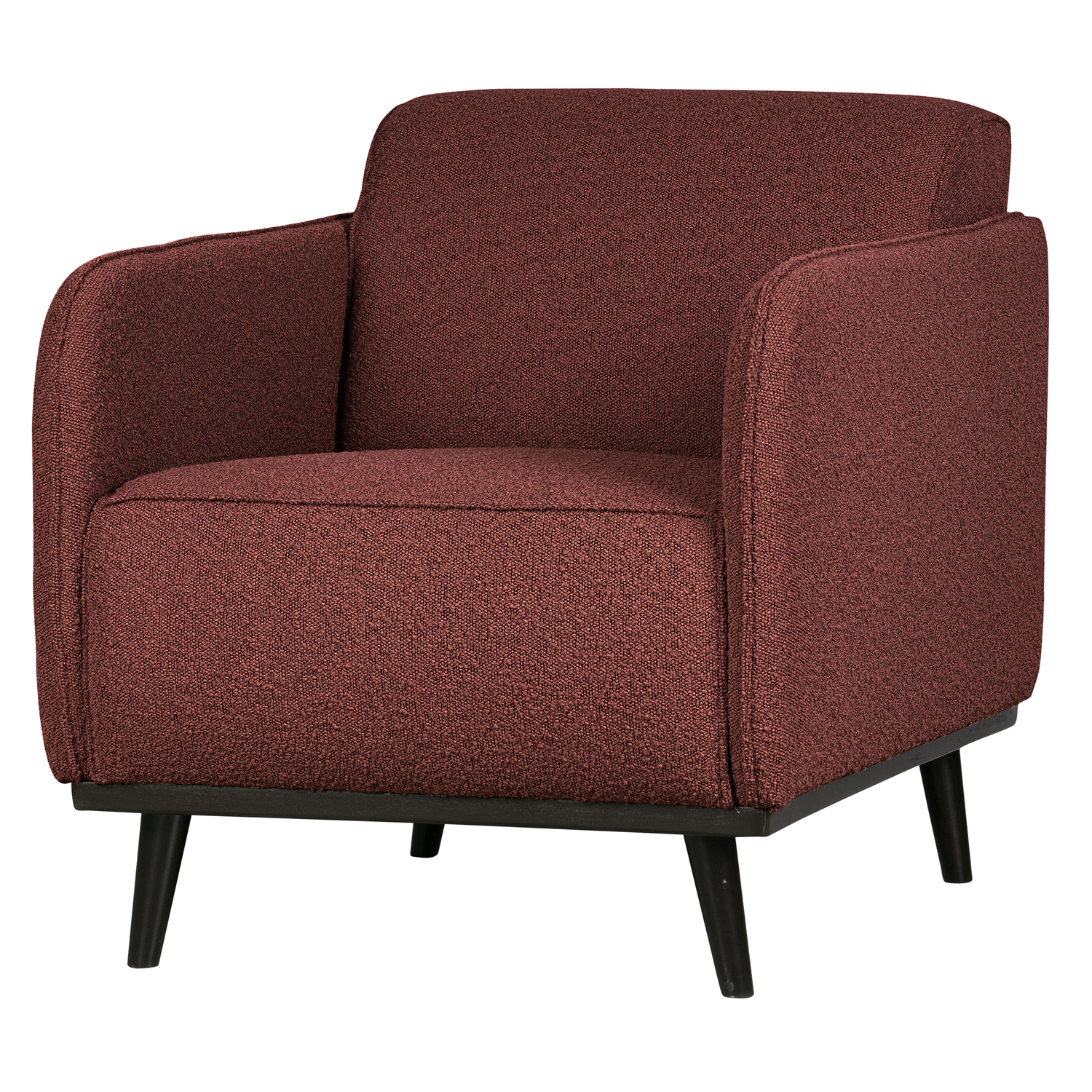 Armlehnsessel Statement Bouclé Kastanie Sessel