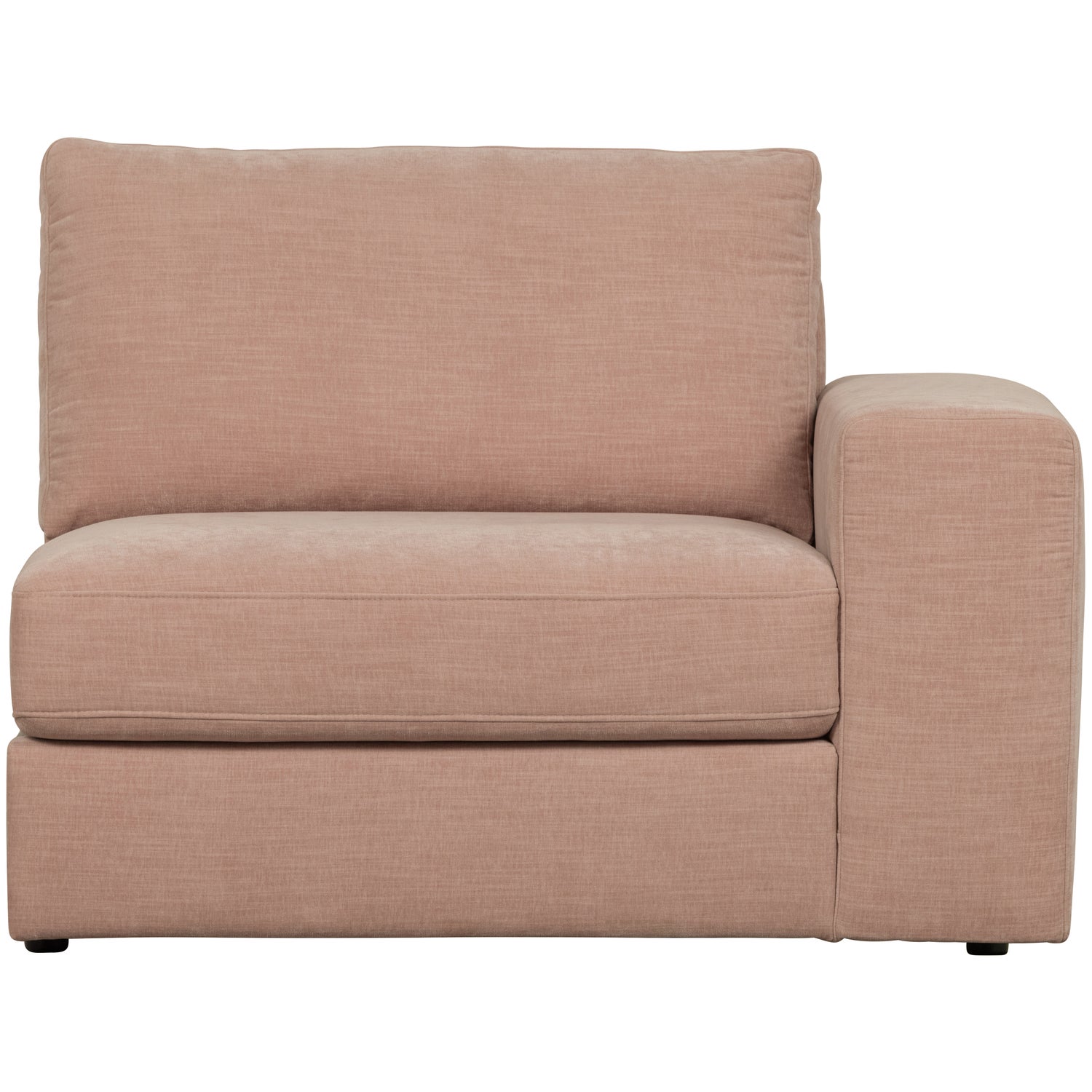 Sofaelement FAMILY mit Armlehne rechts Element Webstoff rosa