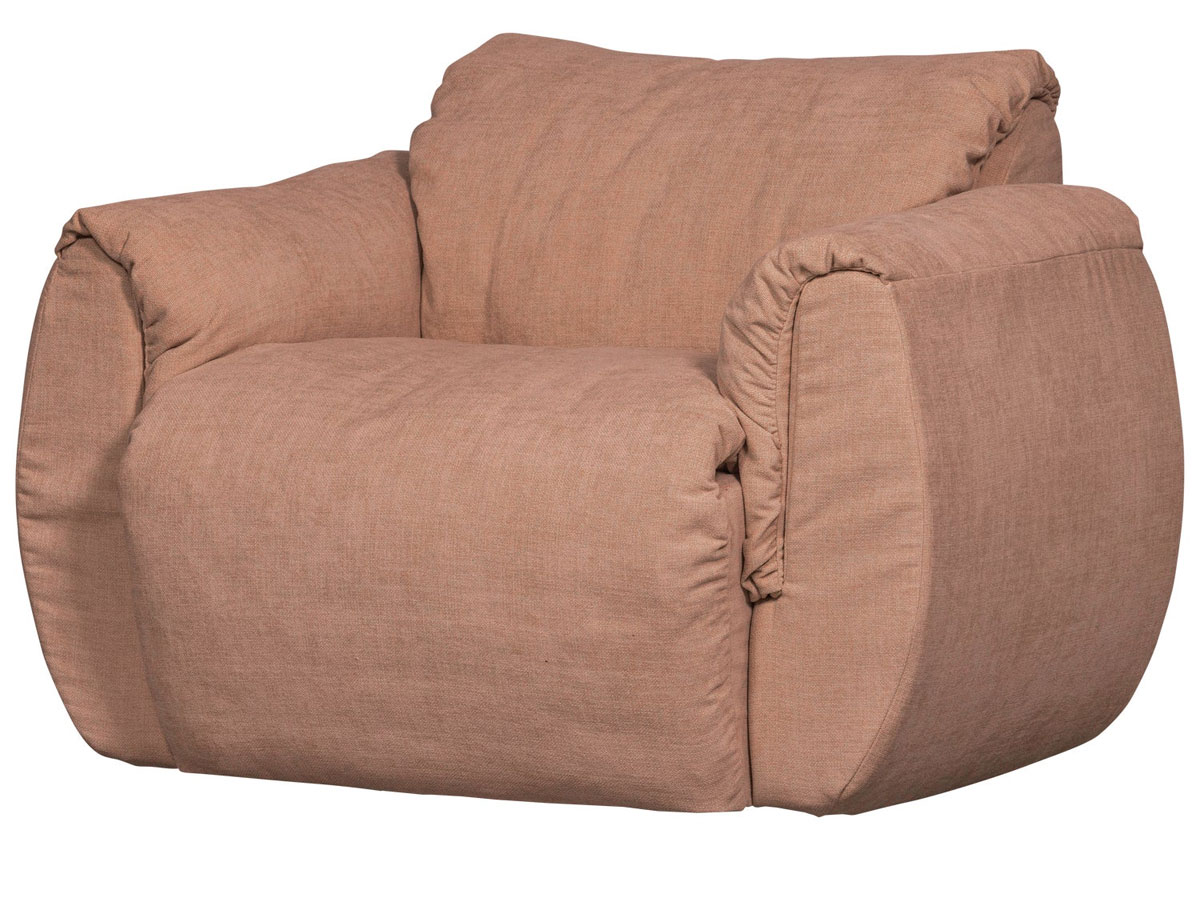 Sessel BAGGY drehbar Webstoff Chinelle altrosa