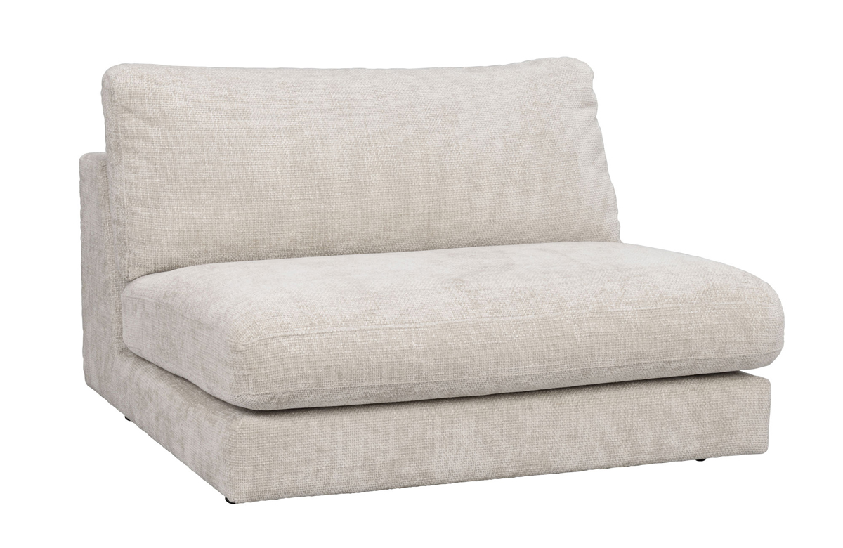 Sessel ALMA Stoff hellgrau Mittelmodul