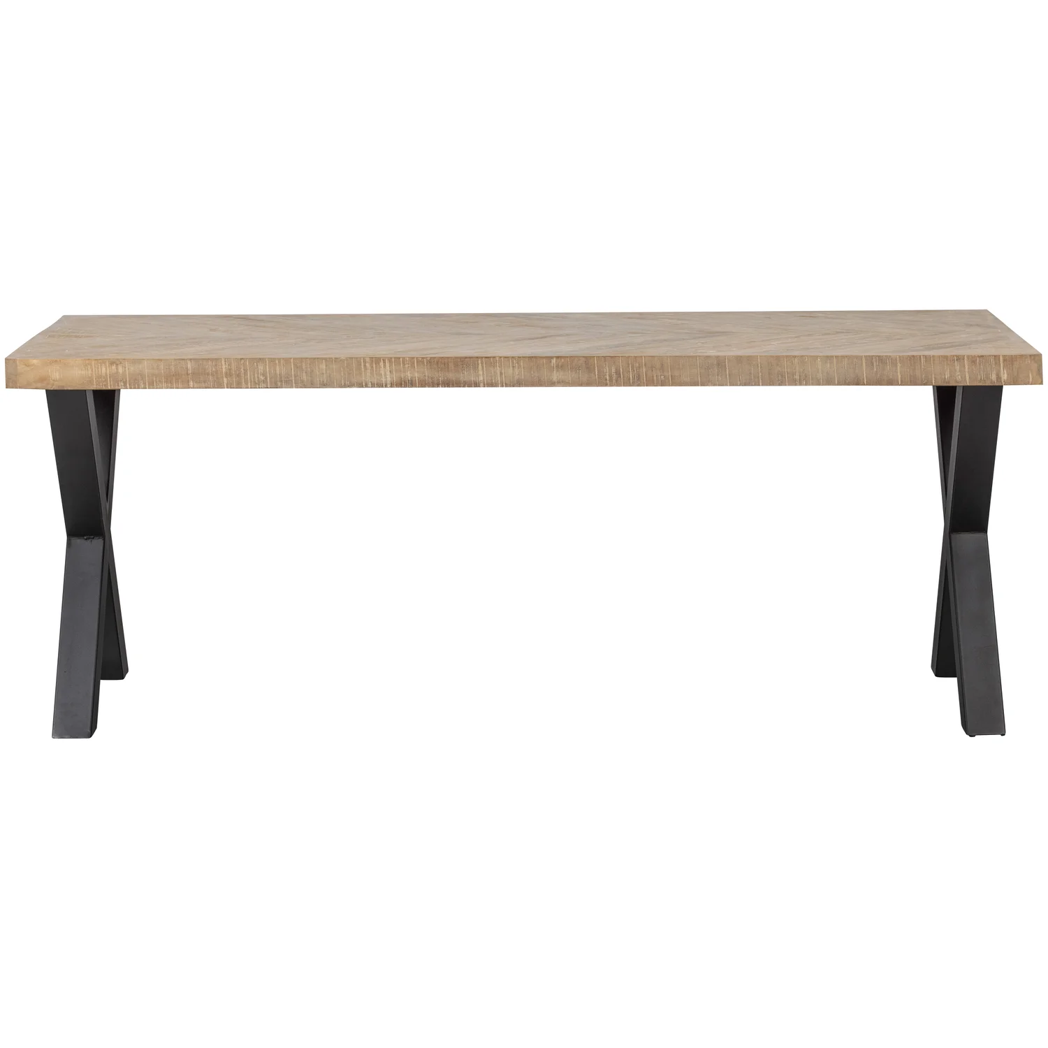 Esstisch TABLO ALKMAAR 180 x 90 cm Mangoholz white wash Metallbeine