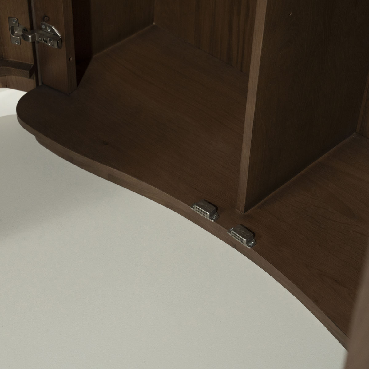 Highboard Josh mit 2 Türen Eiche Holz Furnier dunkelbraun