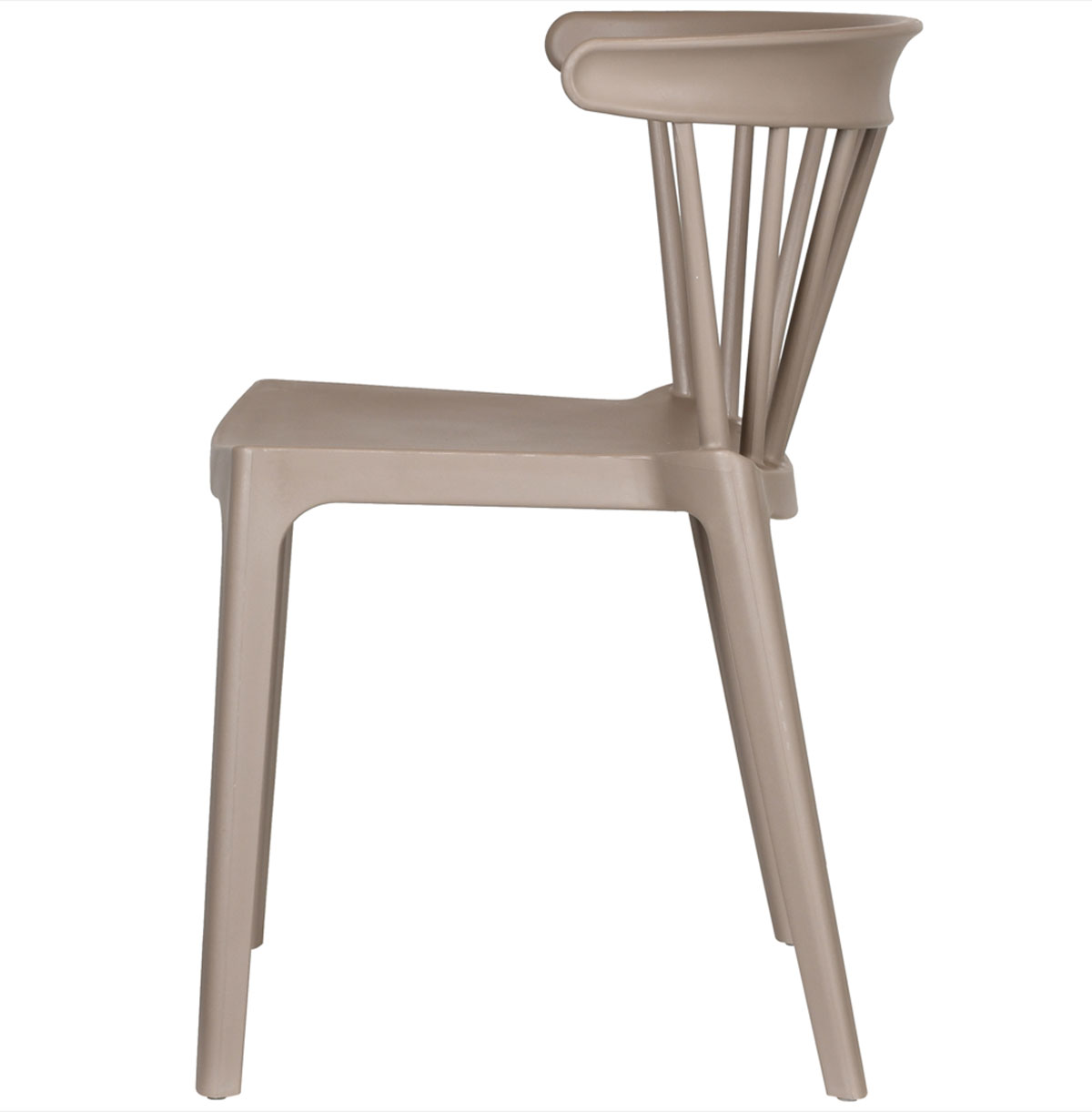 2er Set Gartentstuhl Bliss taupe stapelbar Kunststoff