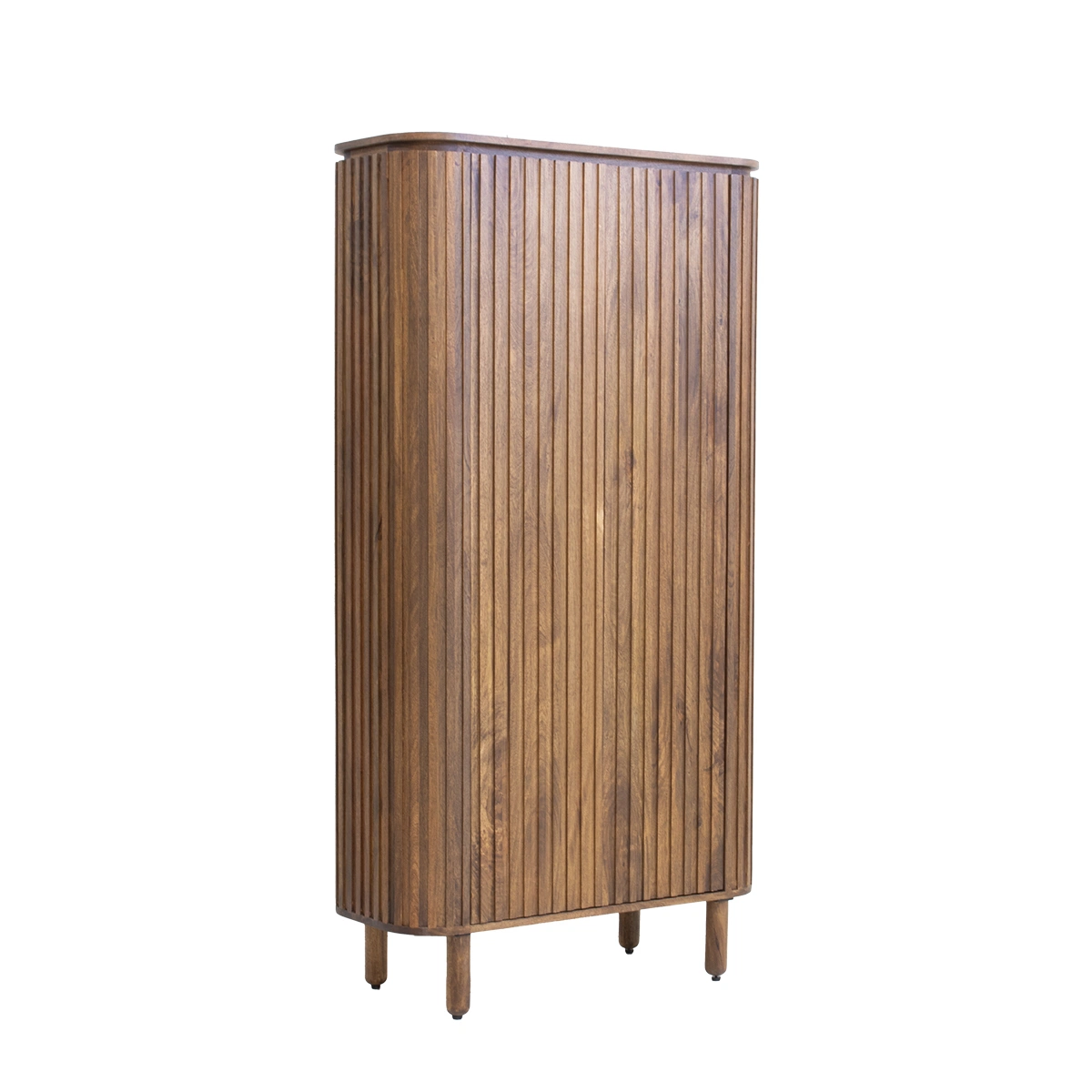 Wandschrank Schrank Myra H 180 cm Mangoholz dunkelbraun  