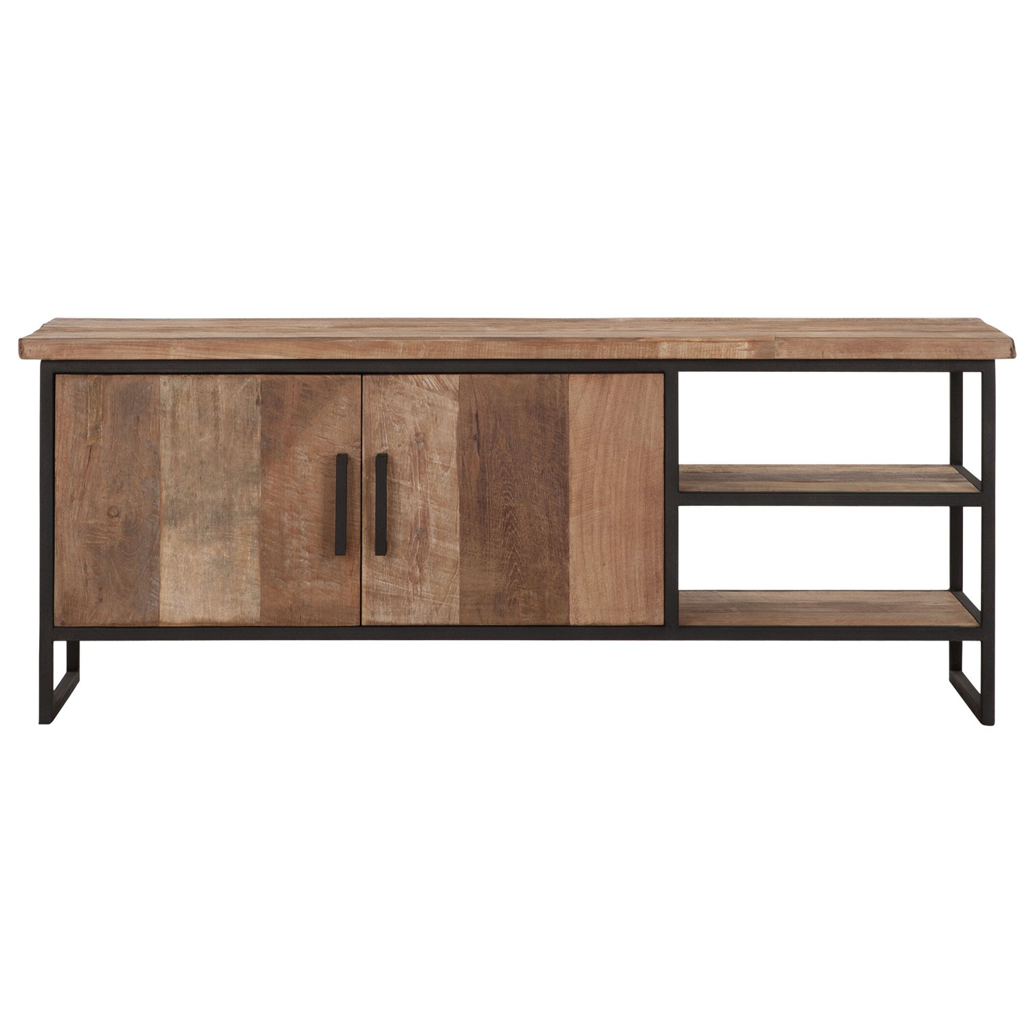 DTP HOME TV-Board 140 cm BEAM No 2 Teak Holz Metall Konsole TV-Rack TV-Möbel