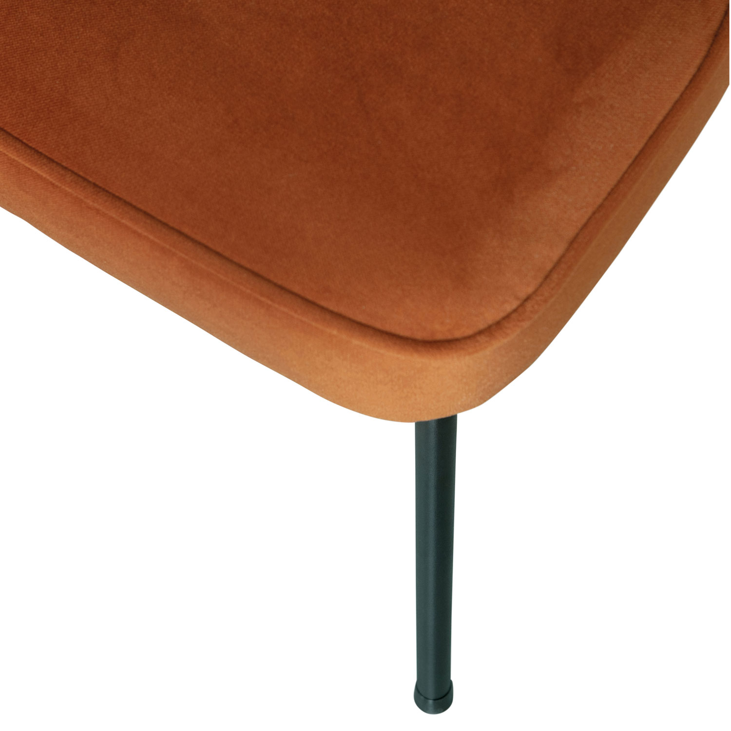 2er Set Esszimmerstuhl Vogue Samt rostfarben