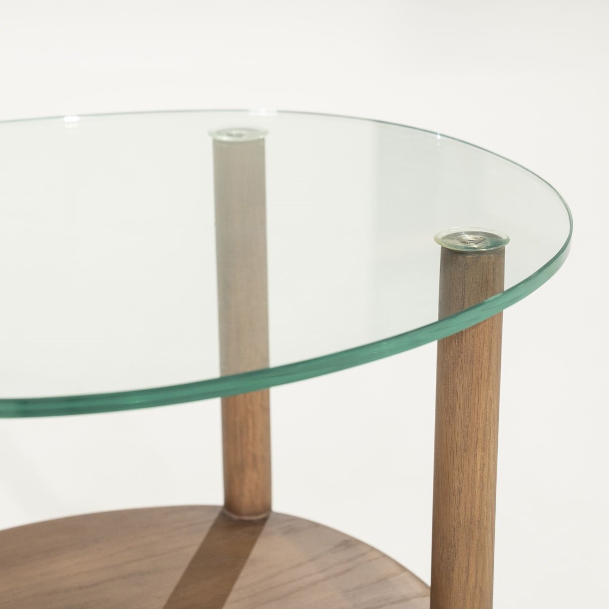 Couchtisch Cleo rund 50 cm mit Glasplatte