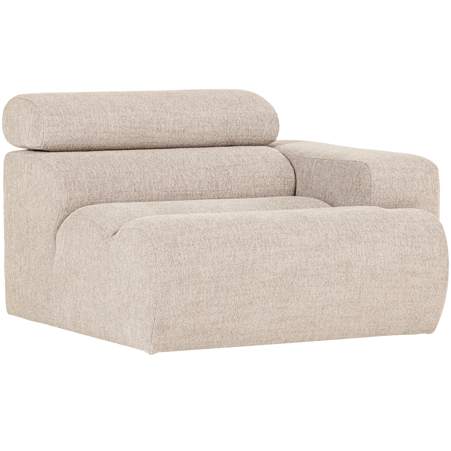 Sofaelement NOVI mit Armlehne rechts Element Bouclé natur