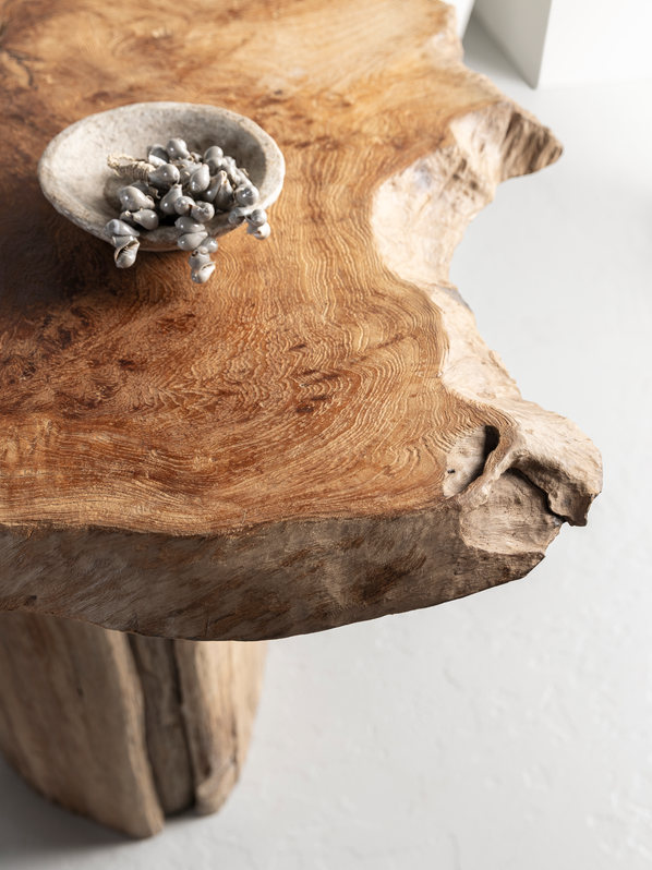 Bartisch MERAPI aus recyceltem Teakholz – Natur Unikat Outdoor