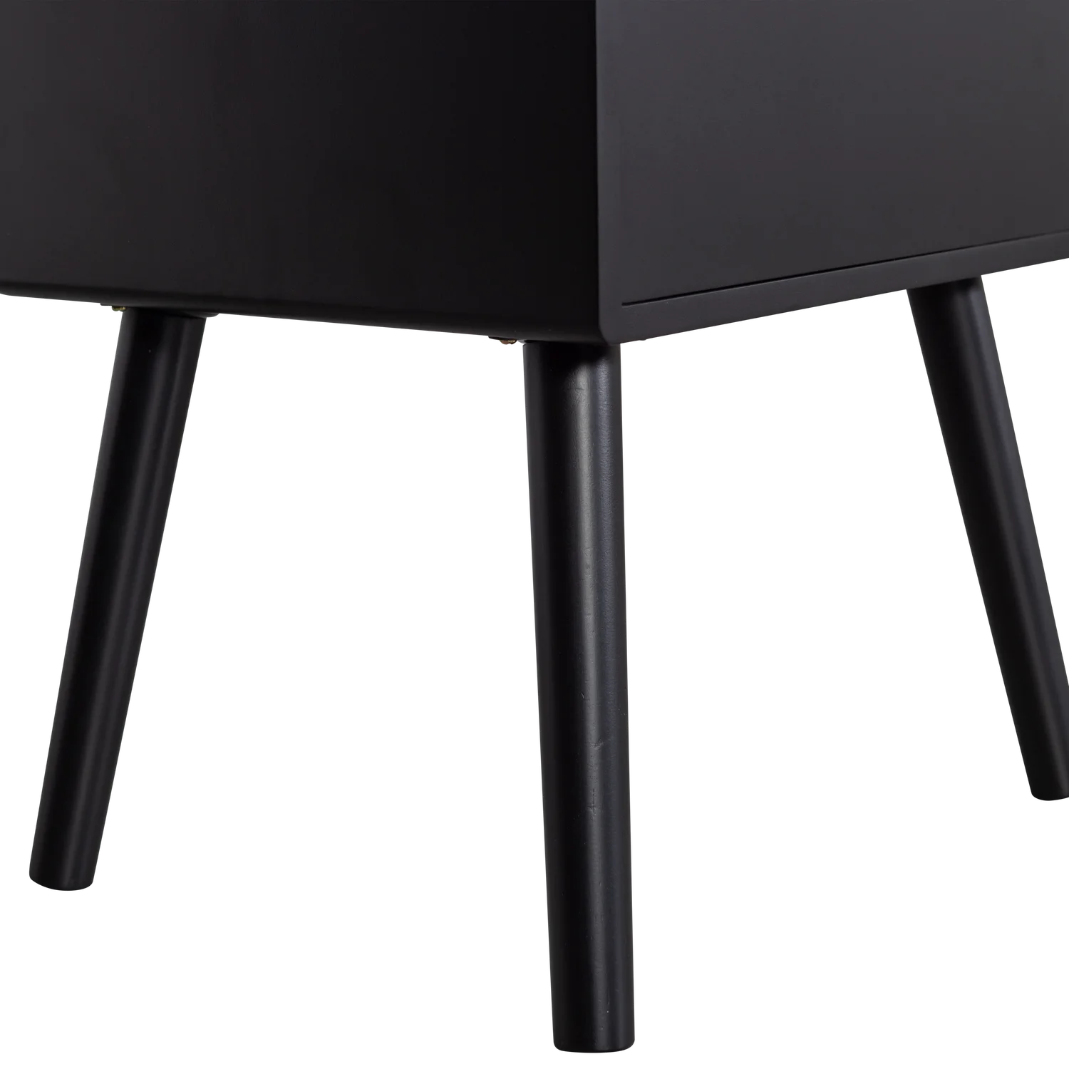 Nachtschränkchen OZZY H 75 cm MDF schwarz Nachttisch