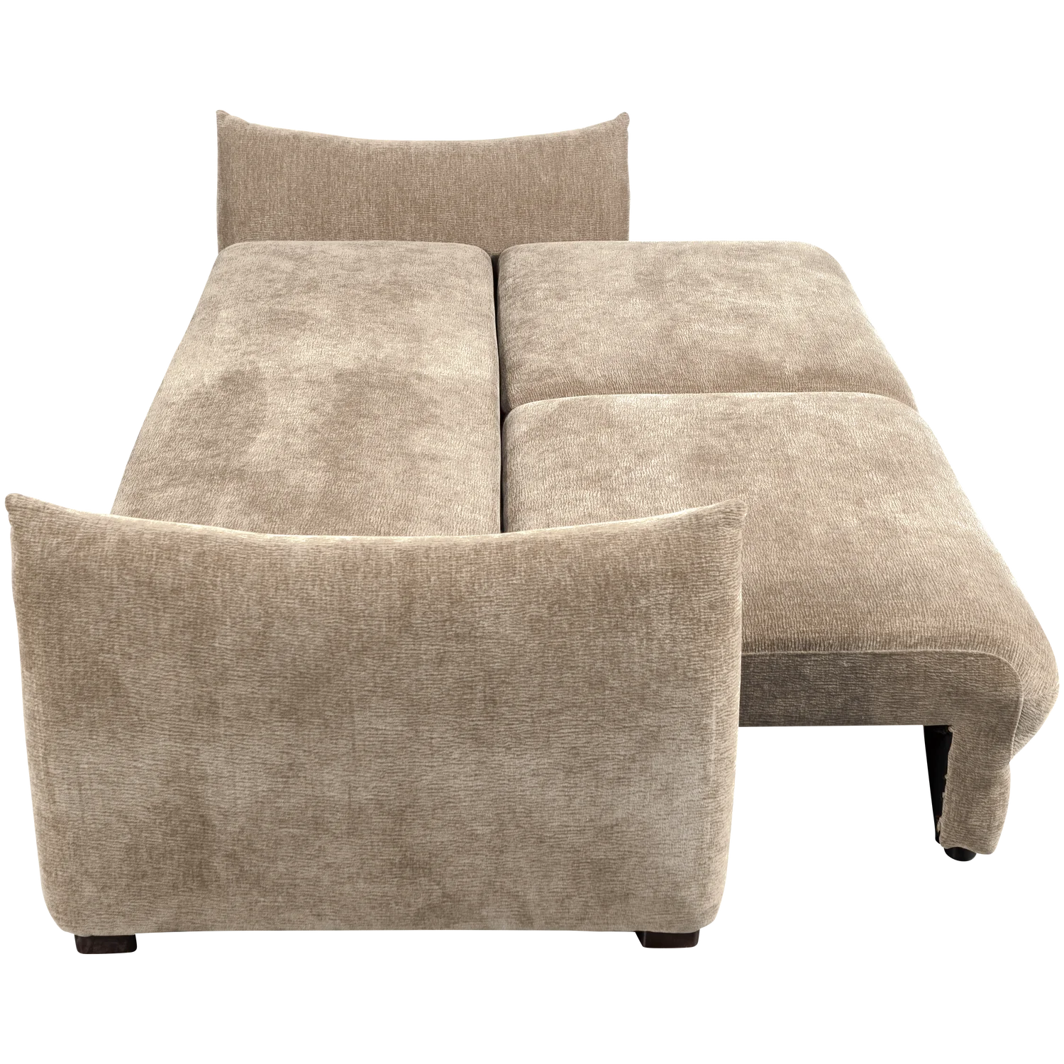 3 Sitzer Schlafsofa JONNE Chenille natur Couch Garnitur Loungesofa Couchgarnitur Sofa