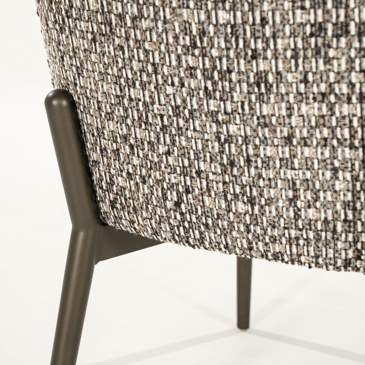 Esszimmerstuhl Tobias Vierfußstuhl Metall Stoff taupe