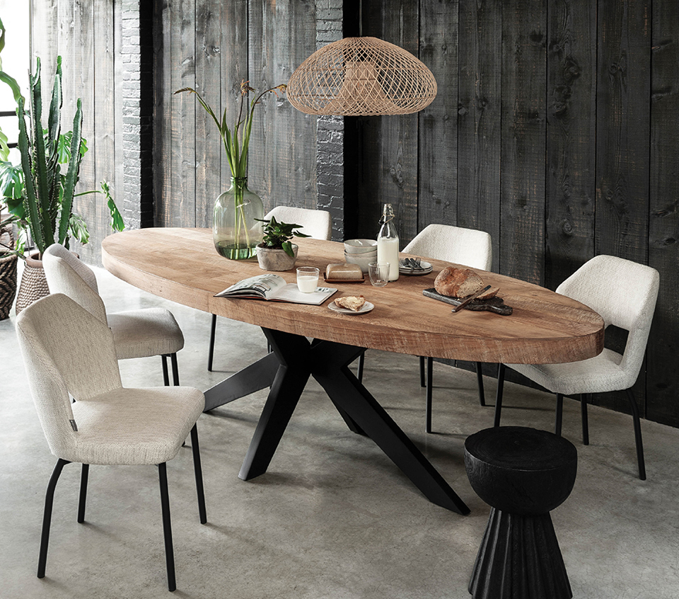 Esstisch MASTERPIECE oval 260 x 110 cm  recyceltes Teakholz massiv