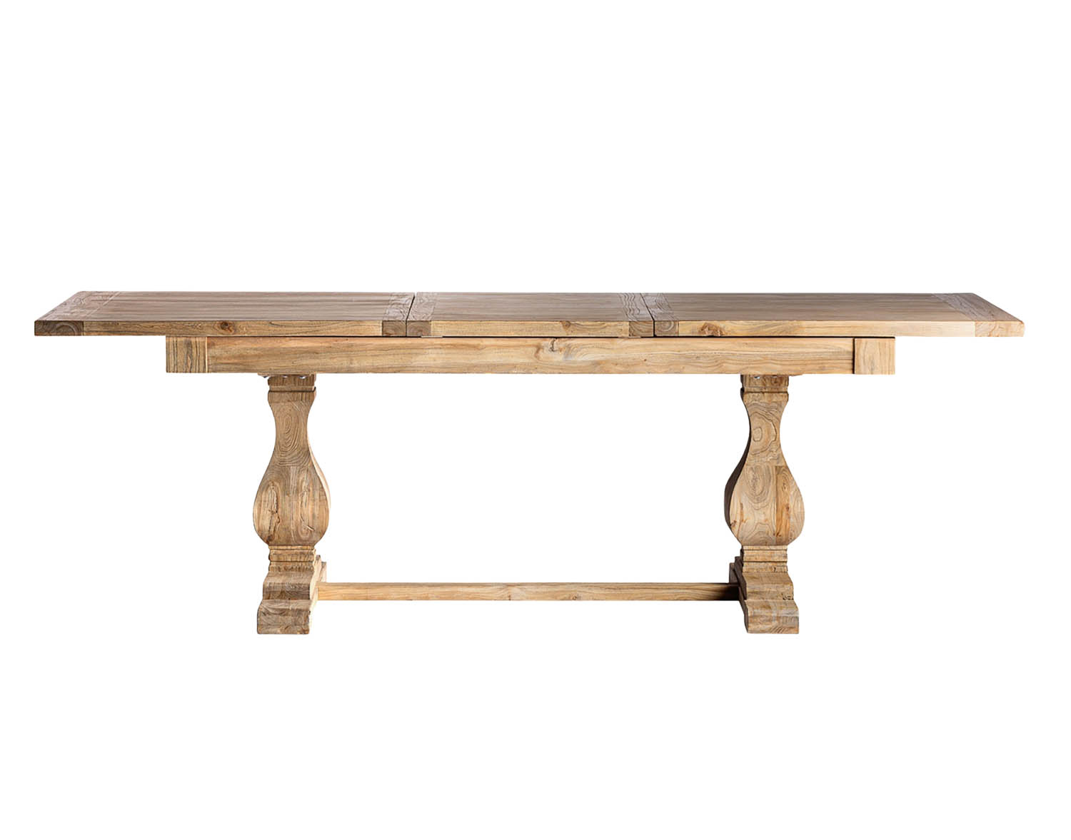 VICAL Esstisch BERCA ausziehbar 180 cm bis 240 cm recyceltes Ulmenholz