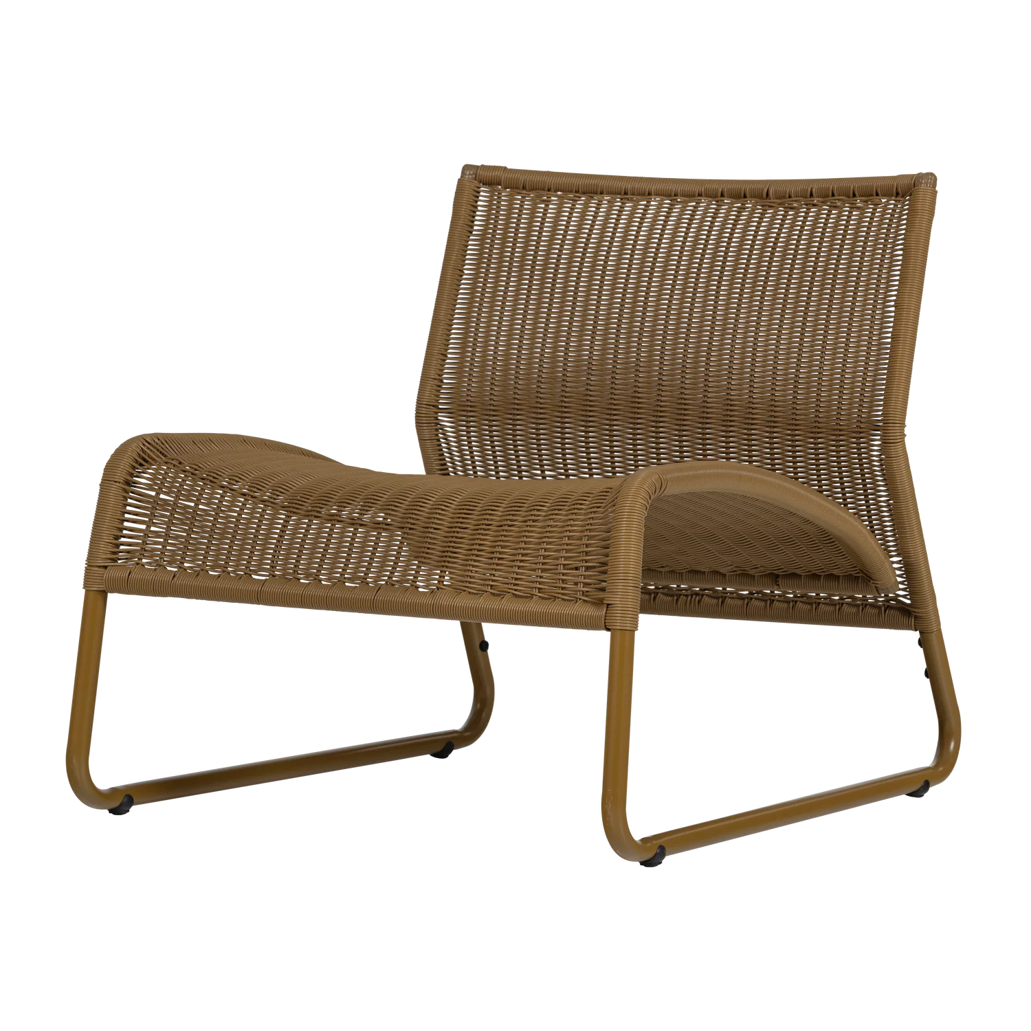 Outdoor Lounge Sessel WEST Polyrattan honiggelb Gartensessel Metall Rattan Metall