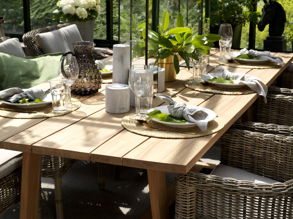 Exclusiver Teak Gartentisch 230 x 100 cm LAURION