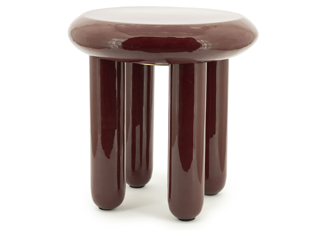 Beistelltisch Balloon Ø 43 cm Metall burgundy