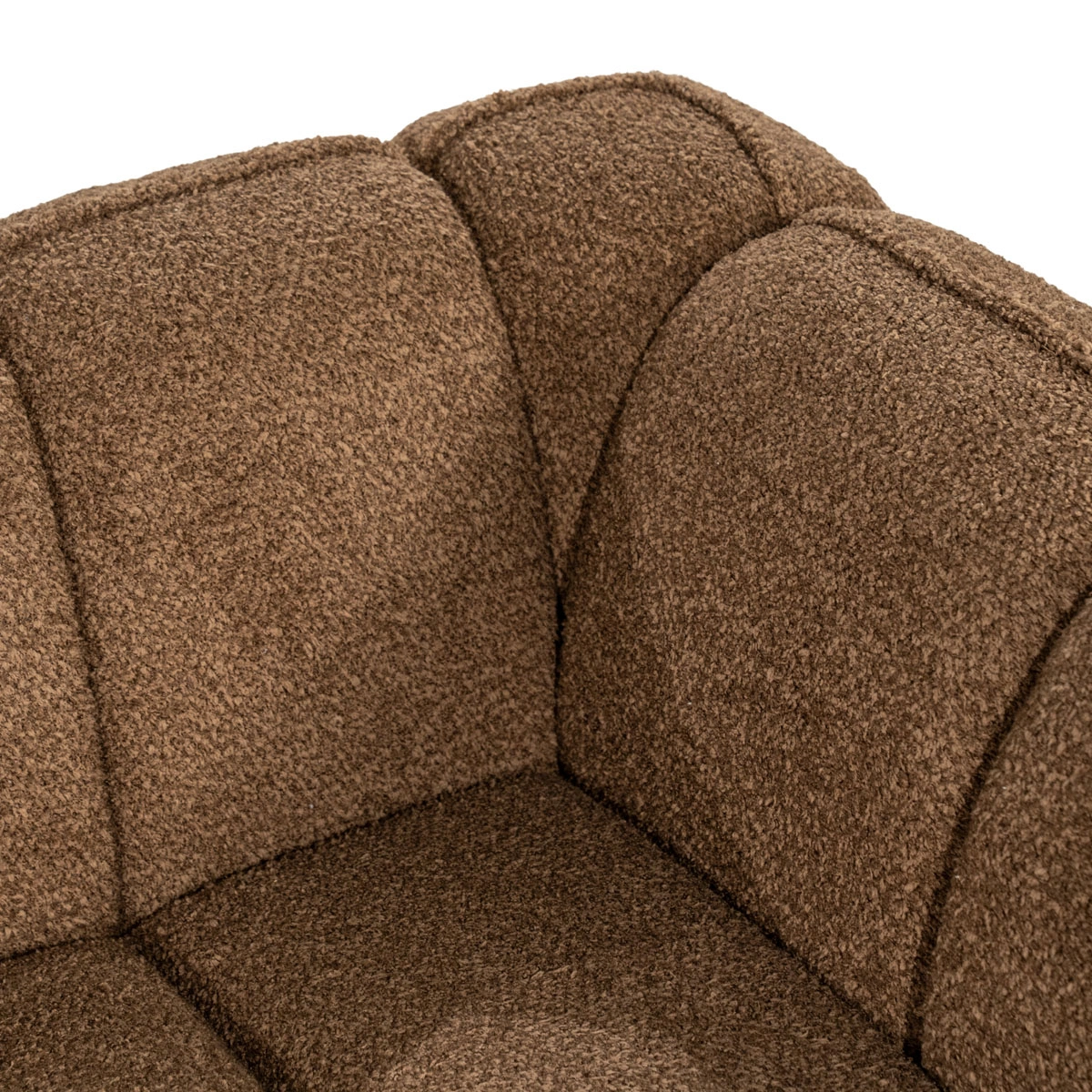BY-BOO Sofa Cubetto braun 220 cm Stoffbezug