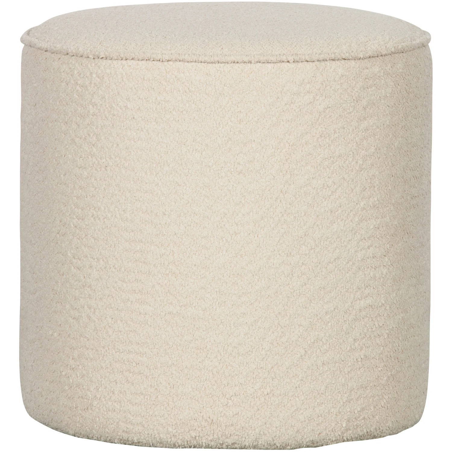 Sitzhocker Hocker Ø 46 cm SARA Bouclé creme