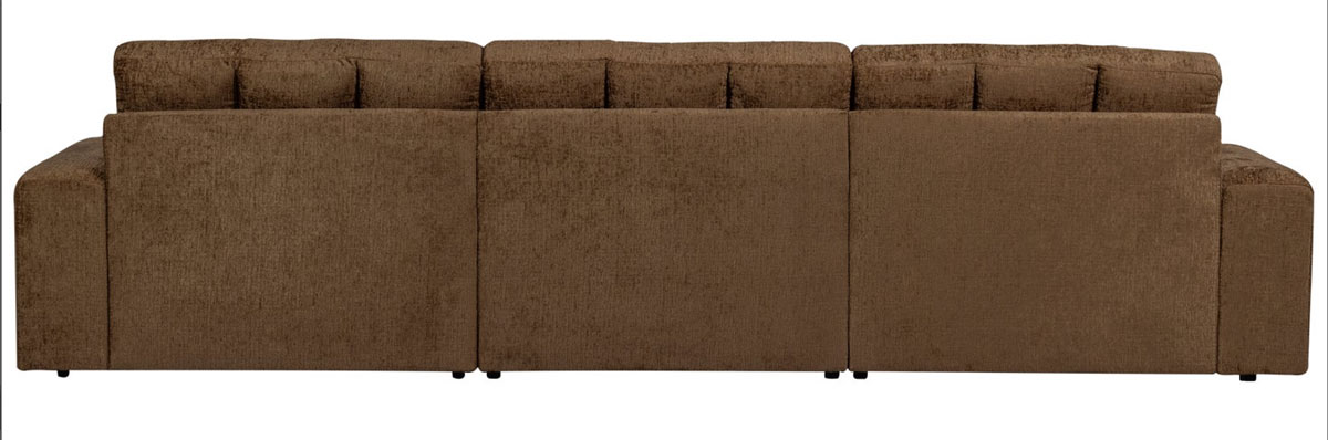 woood 3 Sitzer Sofa SECOND DATE Struktur Samt messingfarben
