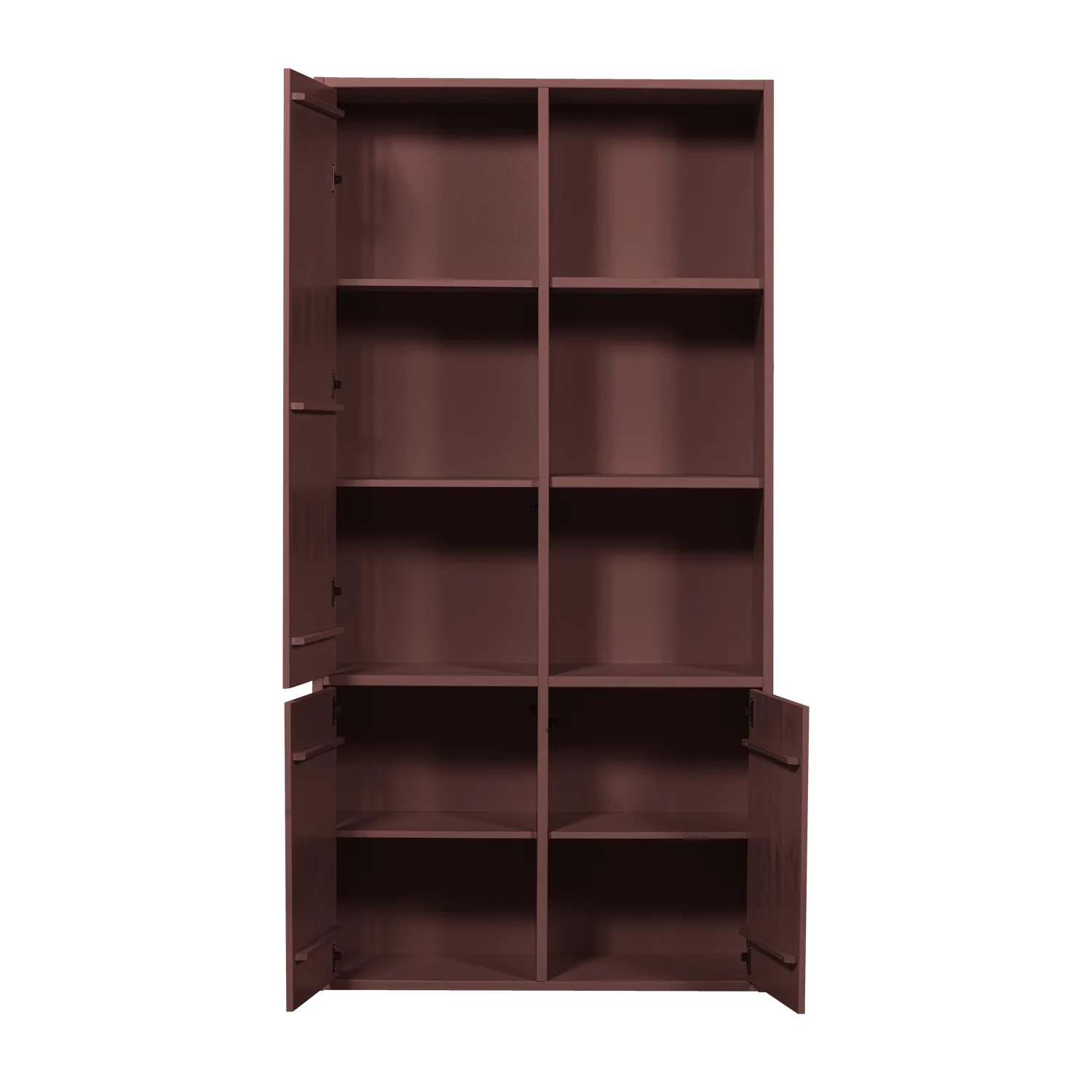 Kleiderschrank MEREL B 100 cm 3-türig Kiefernholz burgunderrot 