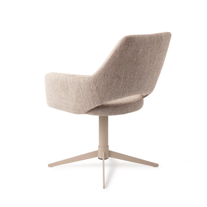 Esszimmerstuhl Yanai – Biscuit Beach mit Gestell in Metall beige